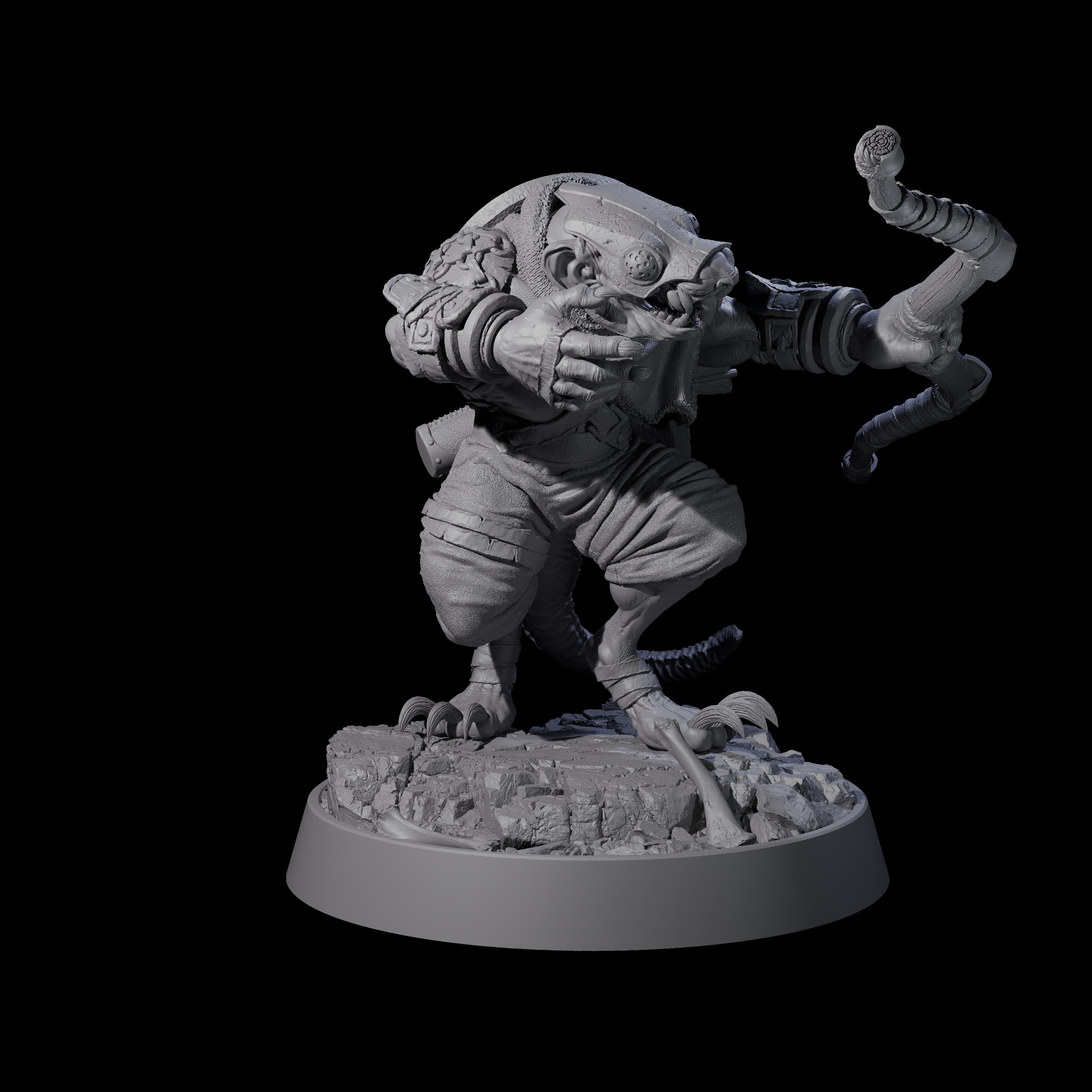 Sewer Dwelling Ratfolk A Miniature for Dungeons and Dragons, Pathfinder or other TTRPGs