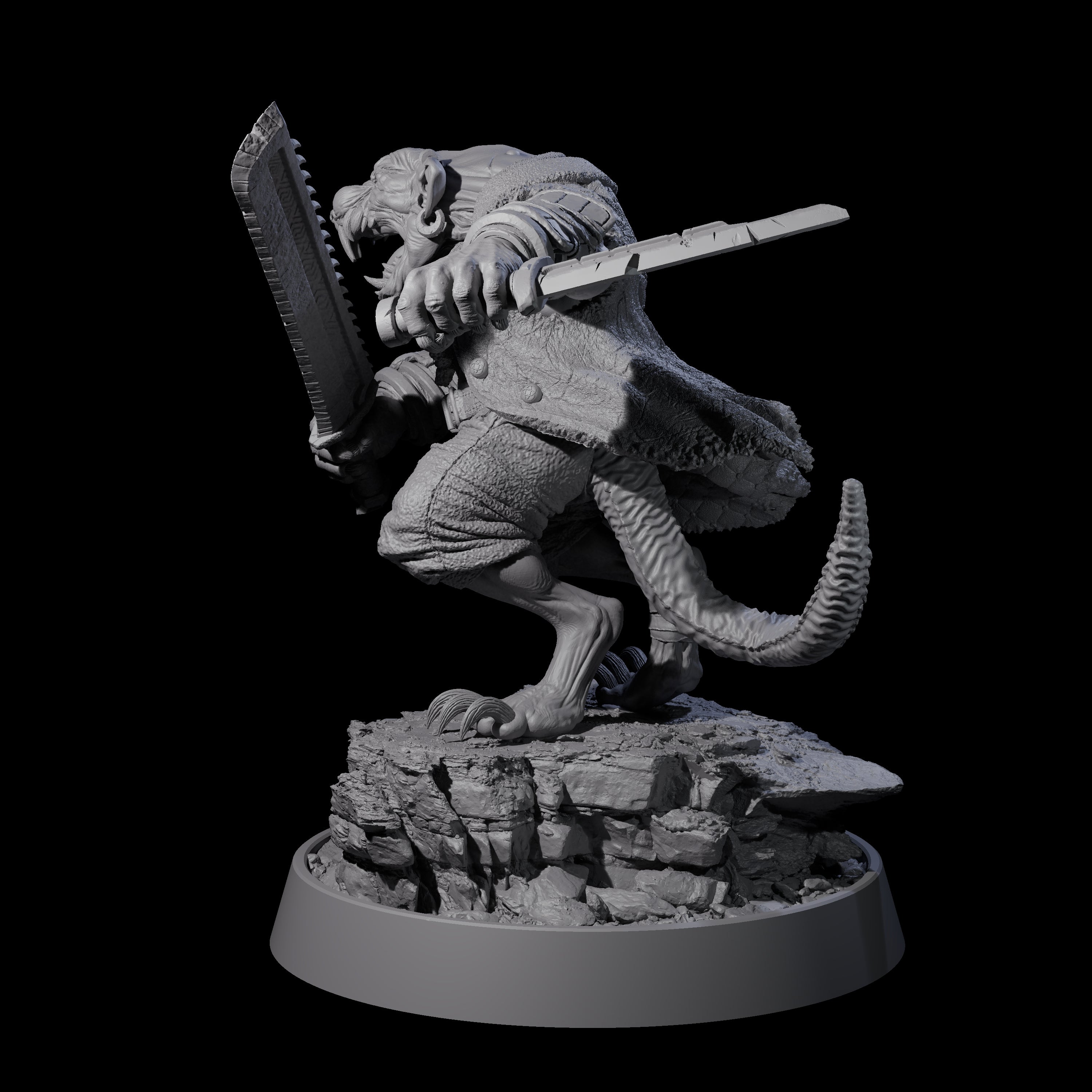 Sewer Dwelling Ratfolk B Miniature for Dungeons and Dragons, Pathfinder or other TTRPGs