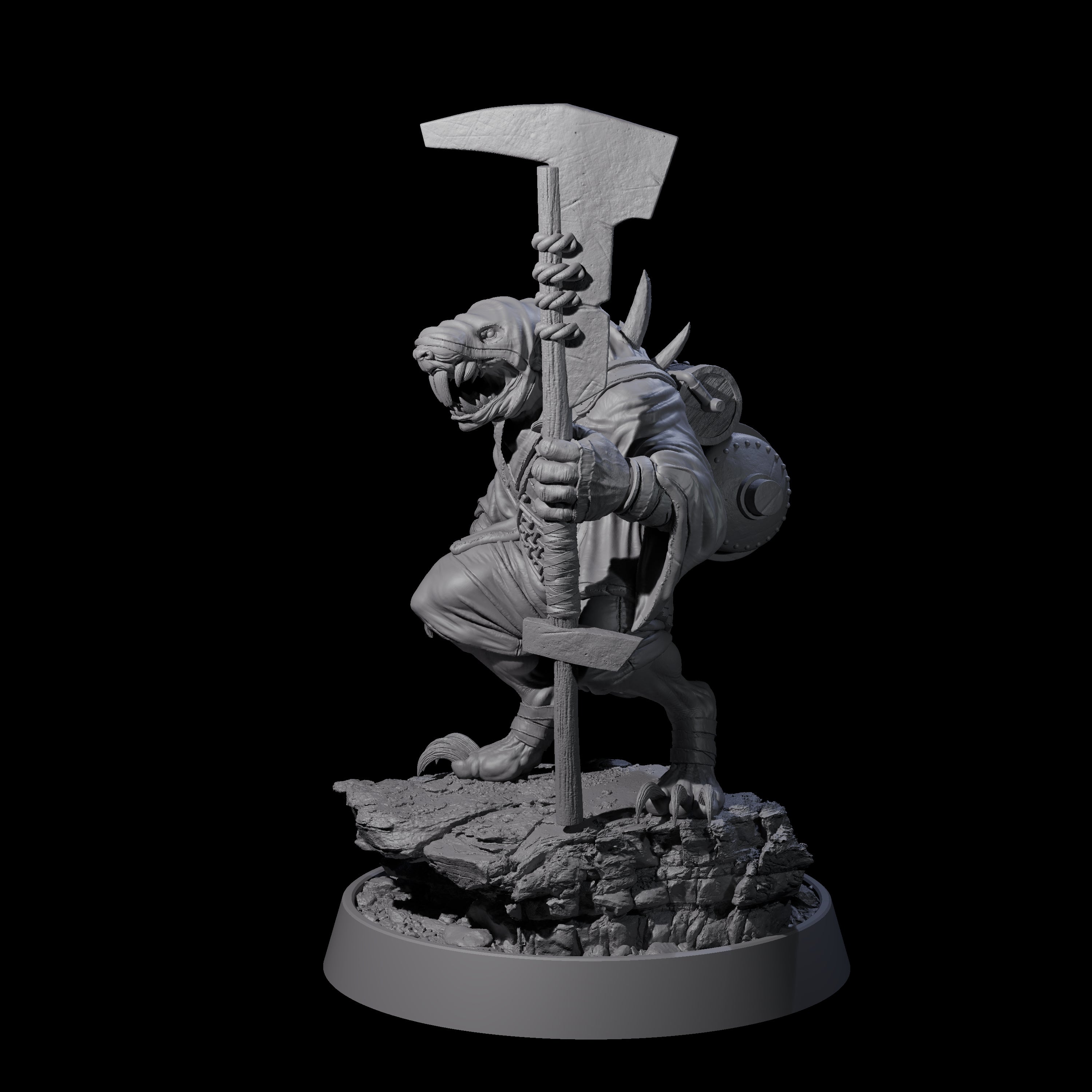 Sewer Dwelling Ratfolk C Miniature for Dungeons and Dragons, Pathfinder or other TTRPGs