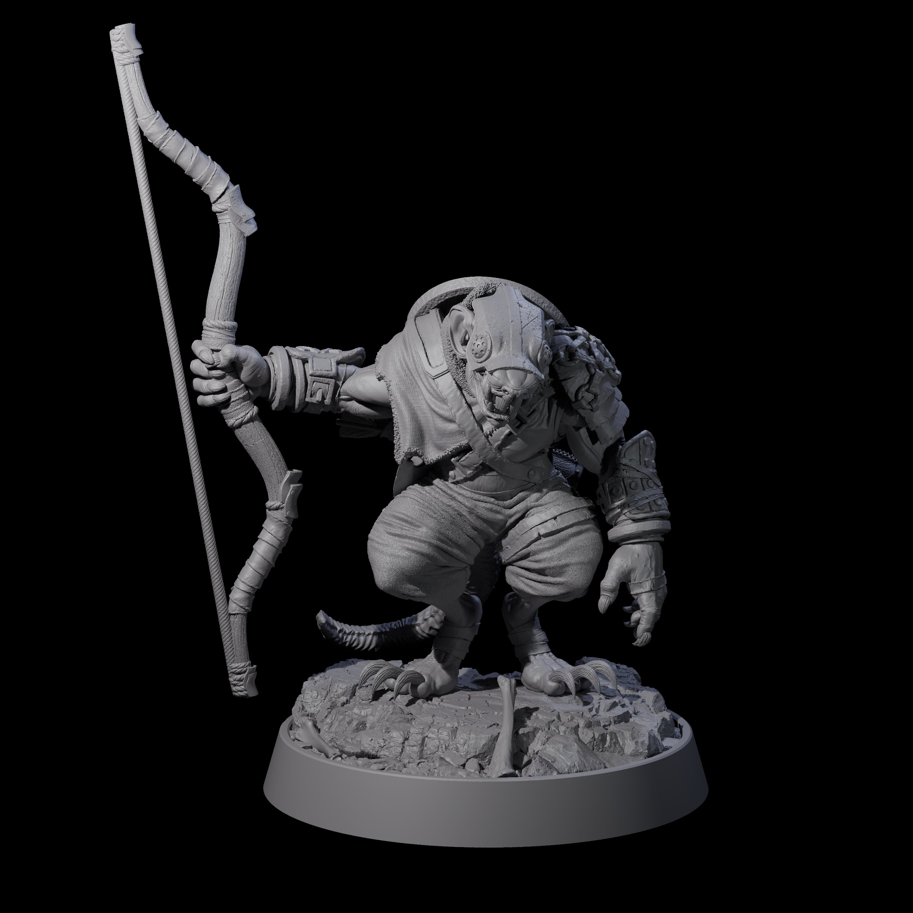 Sewer Dwelling Ratfolk D Miniature for Dungeons and Dragons, Pathfinder or other TTRPGs