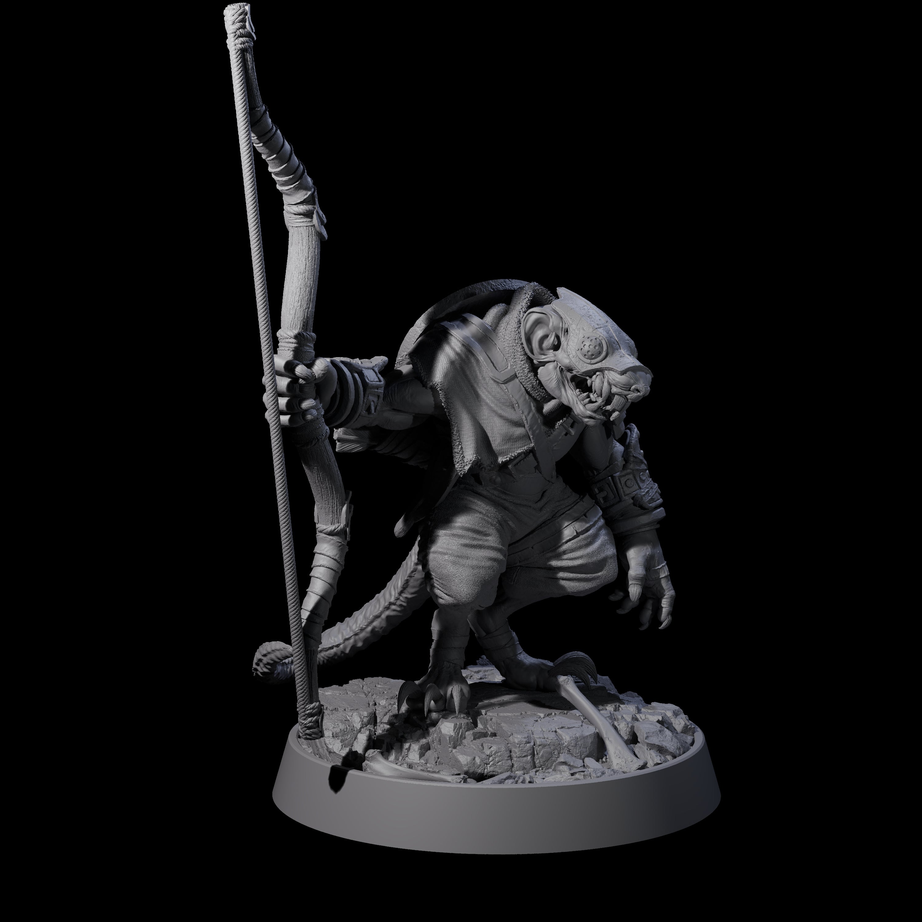 Sewer Dwelling Ratfolk D Miniature for Dungeons and Dragons, Pathfinder or other TTRPGs