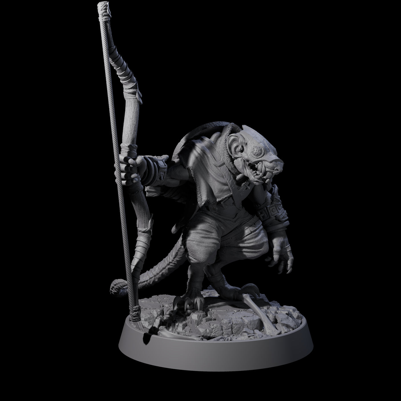 Sewer Dwelling Ratfolk D Miniature for Dungeons and Dragons, Pathfinder or other TTRPGs