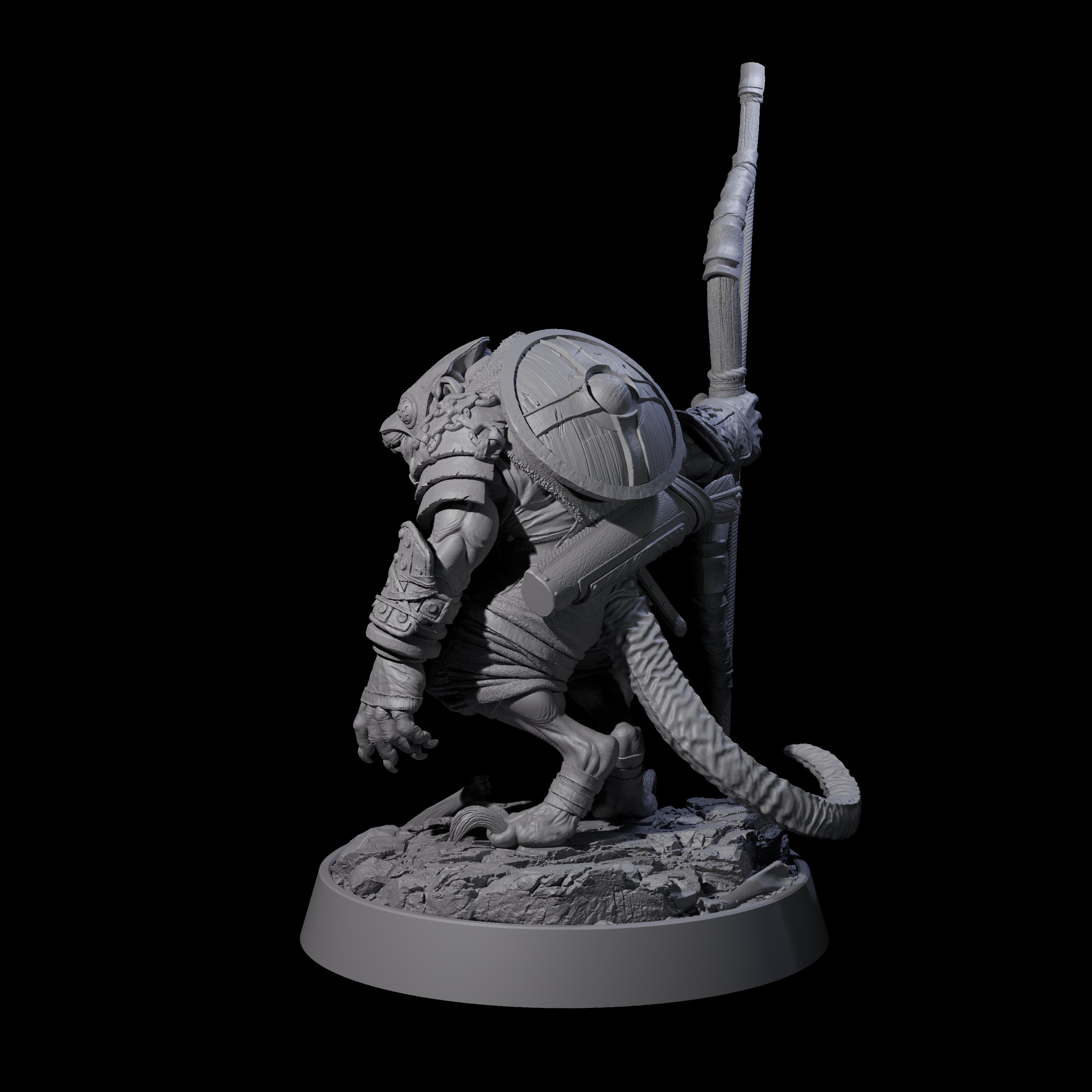 Sewer Dwelling Ratfolk D Miniature for Dungeons and Dragons, Pathfinder or other TTRPGs