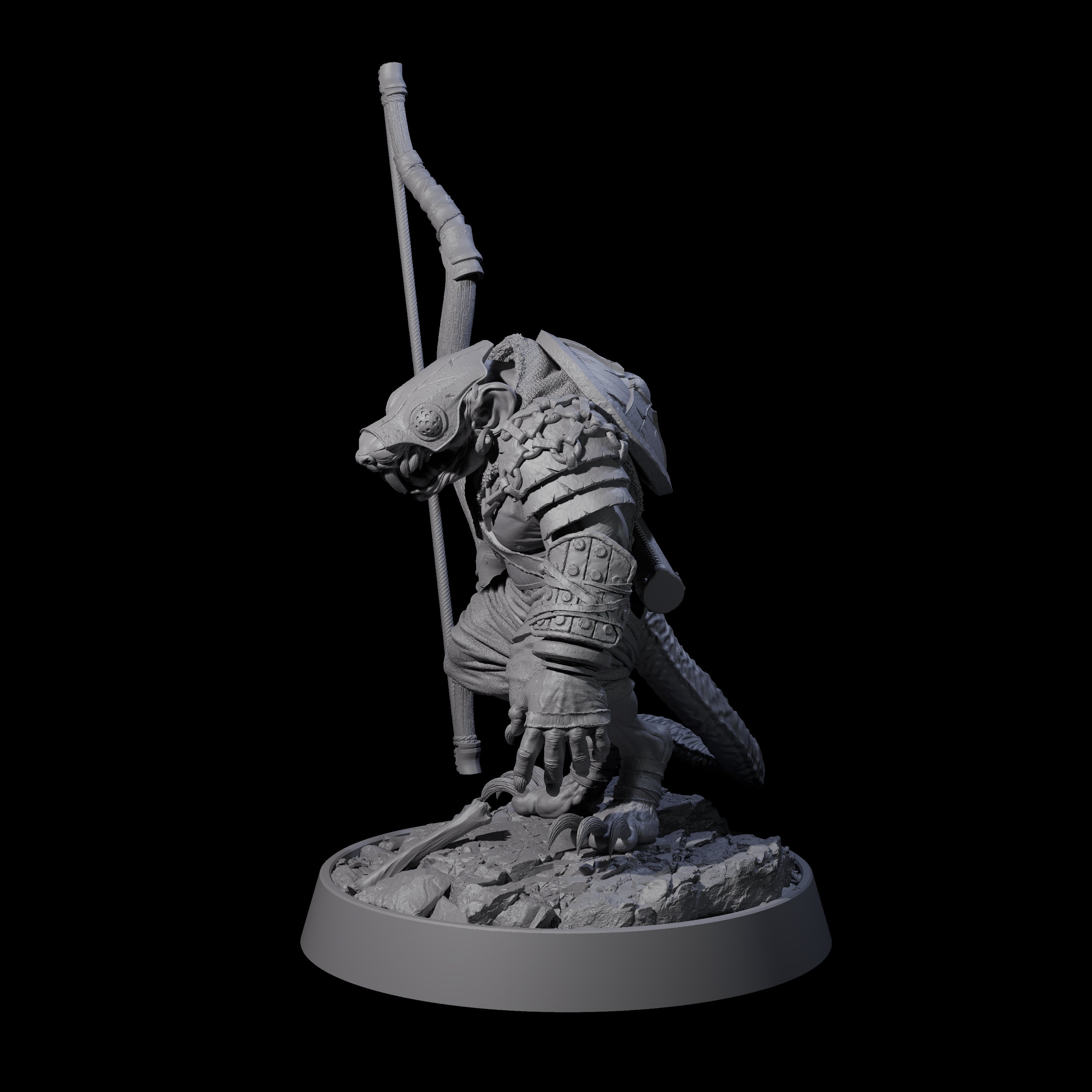 Sewer Dwelling Ratfolk D Miniature for Dungeons and Dragons, Pathfinder or other TTRPGs