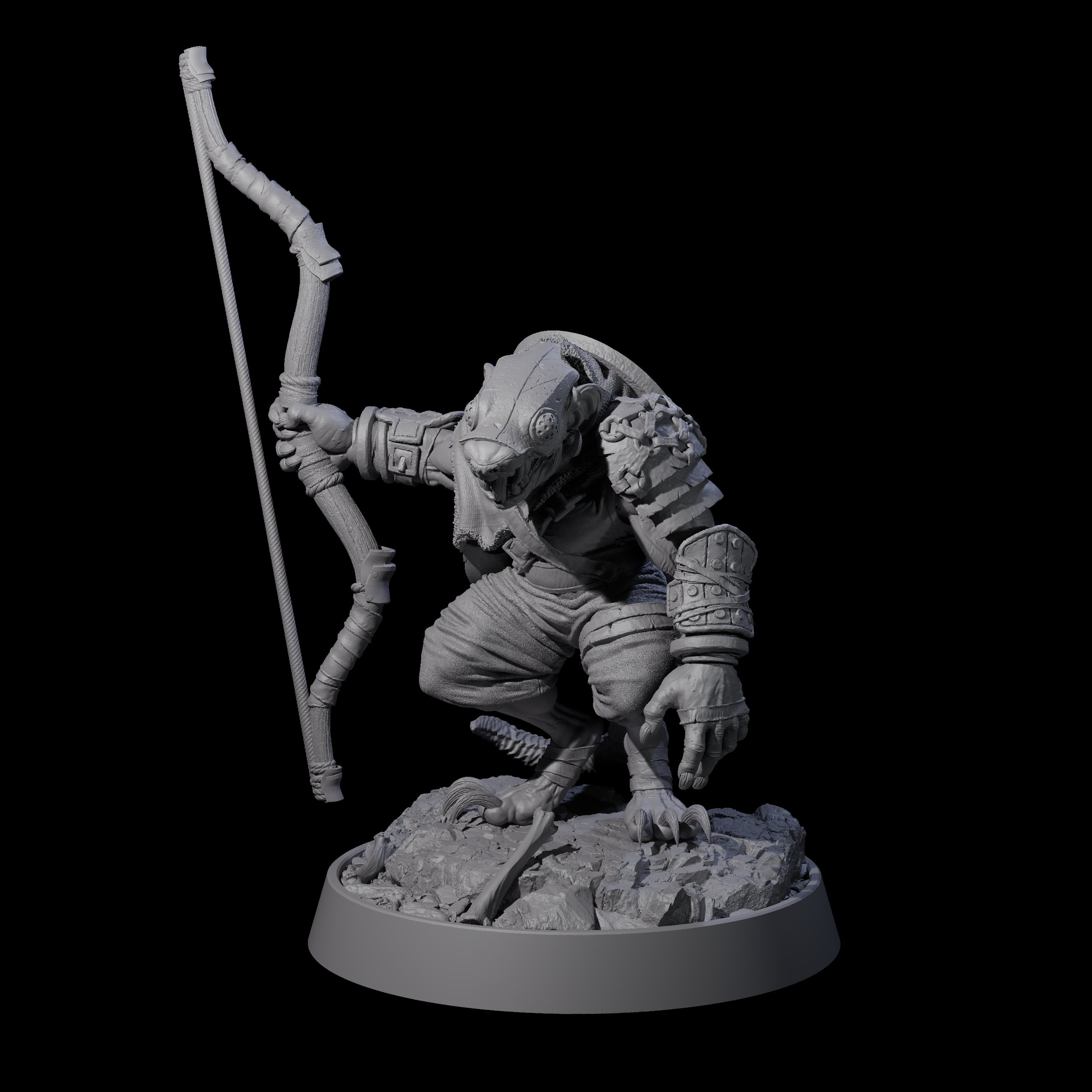 Sewer Dwelling Ratfolk D Miniature for Dungeons and Dragons, Pathfinder or other TTRPGs