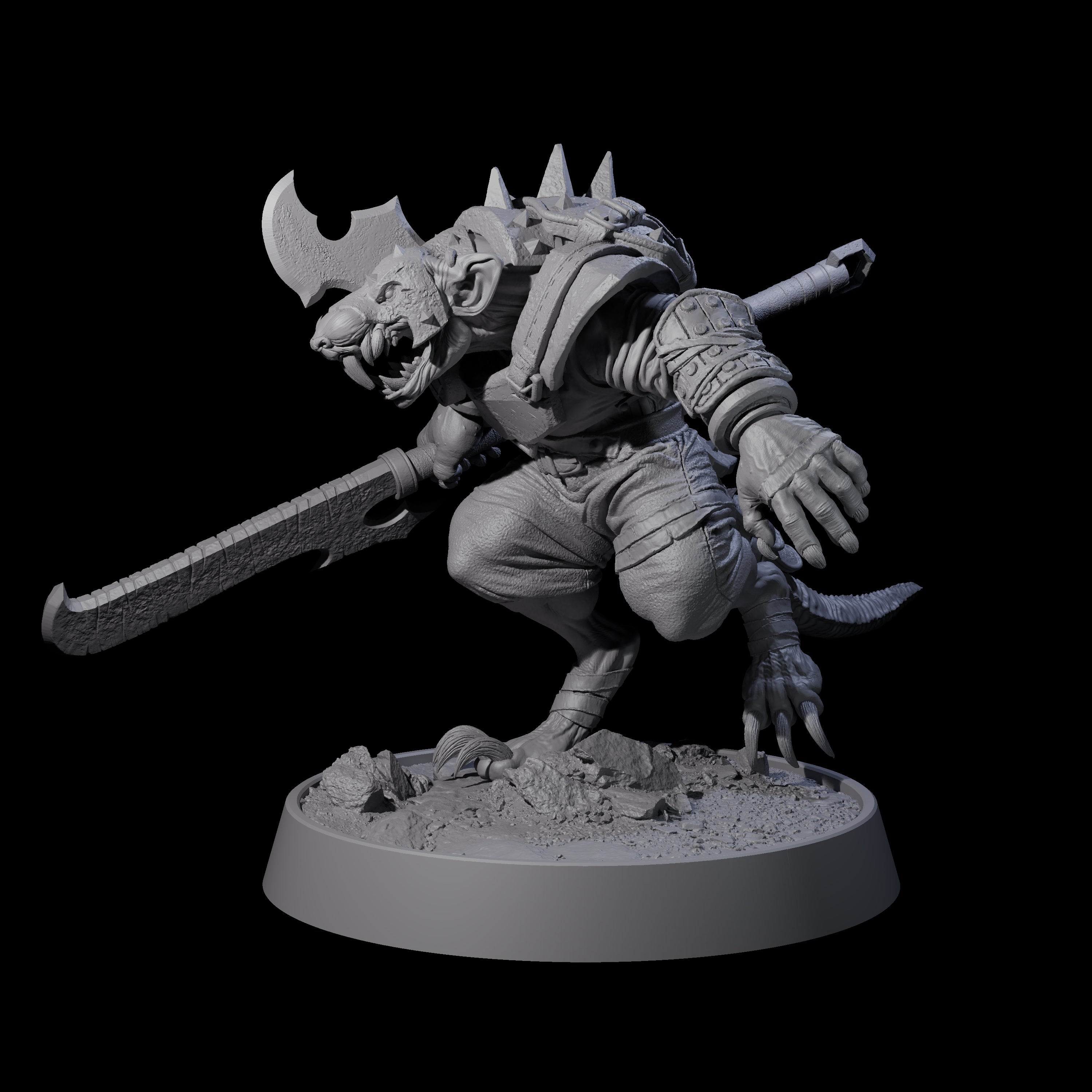 Sewer Dwelling Ratfolk E Miniature for Dungeons and Dragons, Pathfinder or other TTRPGs