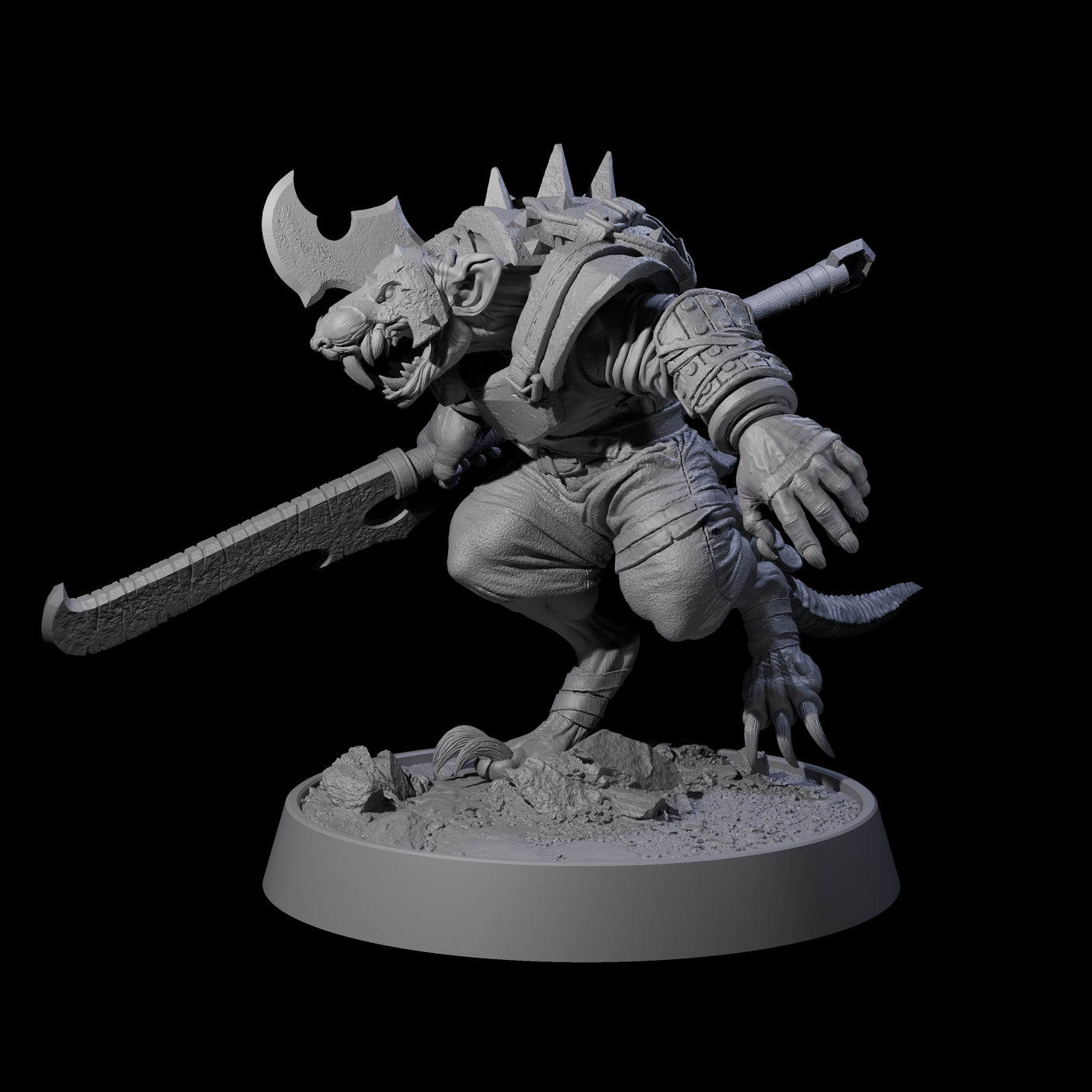 Sewer Dwelling Ratfolk E Miniature for Dungeons and Dragons, Pathfinder or other TTRPGs
