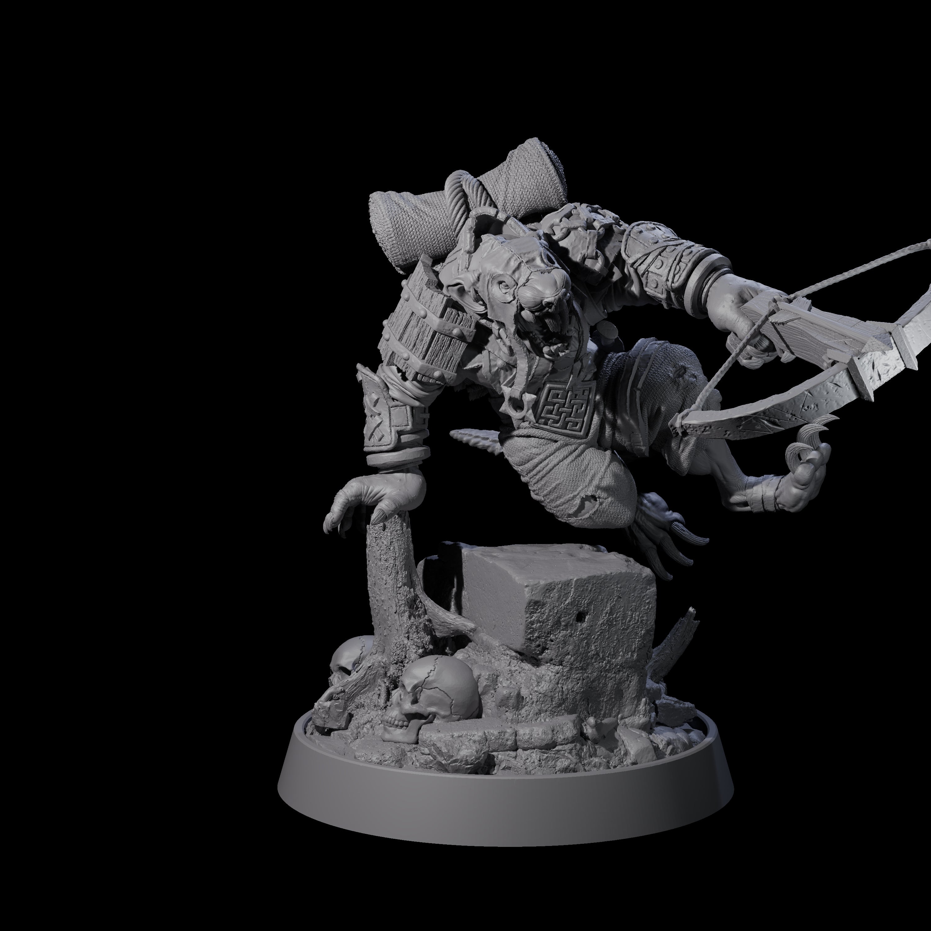 Sewer Dwelling Ratfolk F Miniature for Dungeons and Dragons, Pathfinder or other TTRPGs