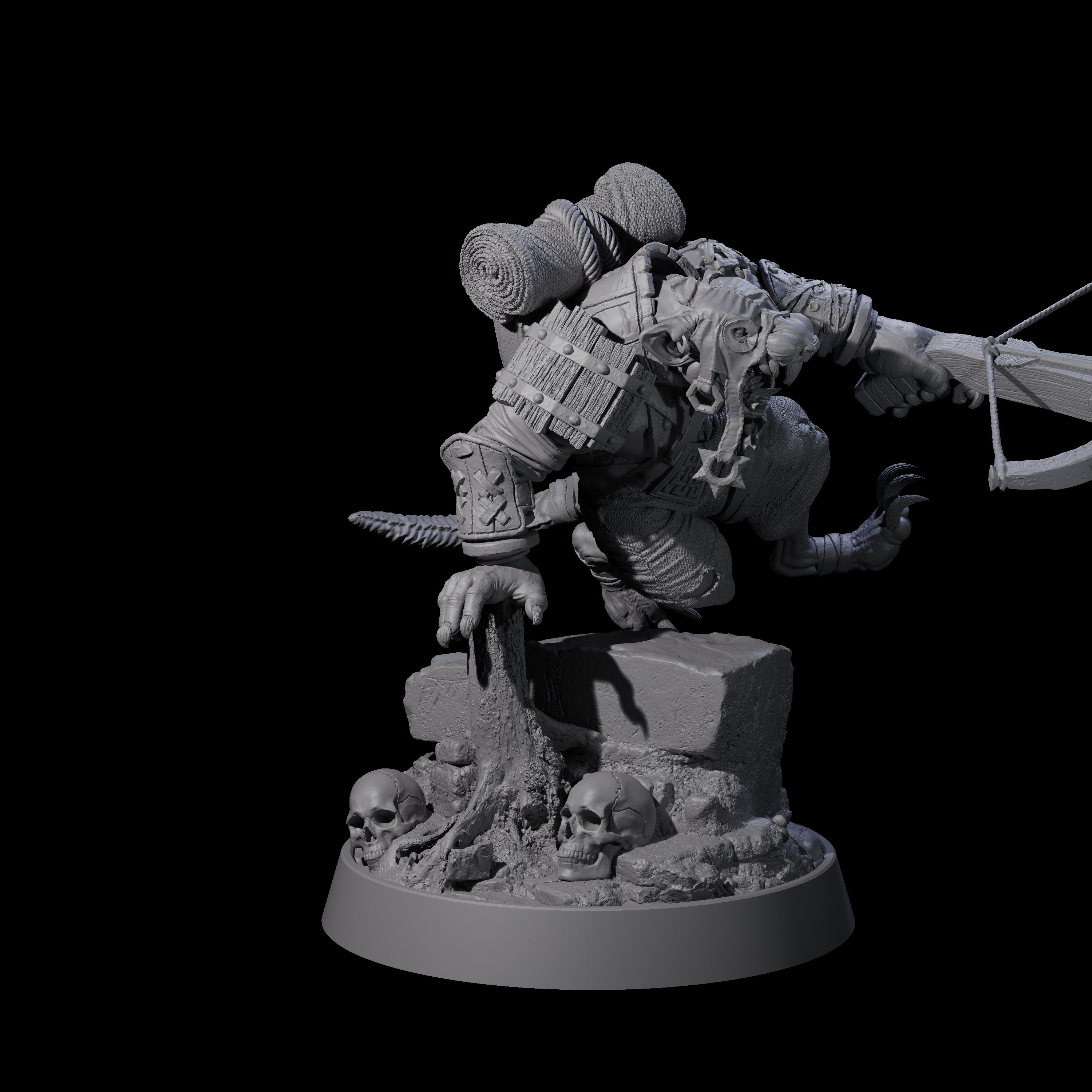 Sewer Dwelling Ratfolk F Miniature for Dungeons and Dragons, Pathfinder or other TTRPGs