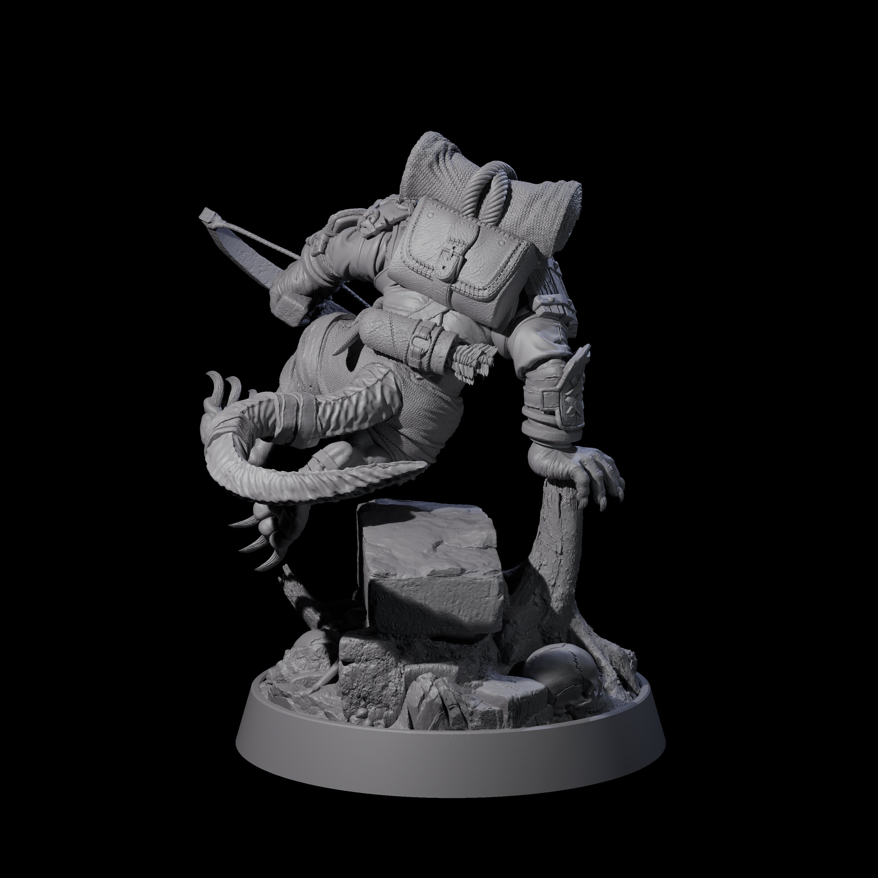 Sewer Dwelling Ratfolk F Miniature for Dungeons and Dragons, Pathfinder or other TTRPGs