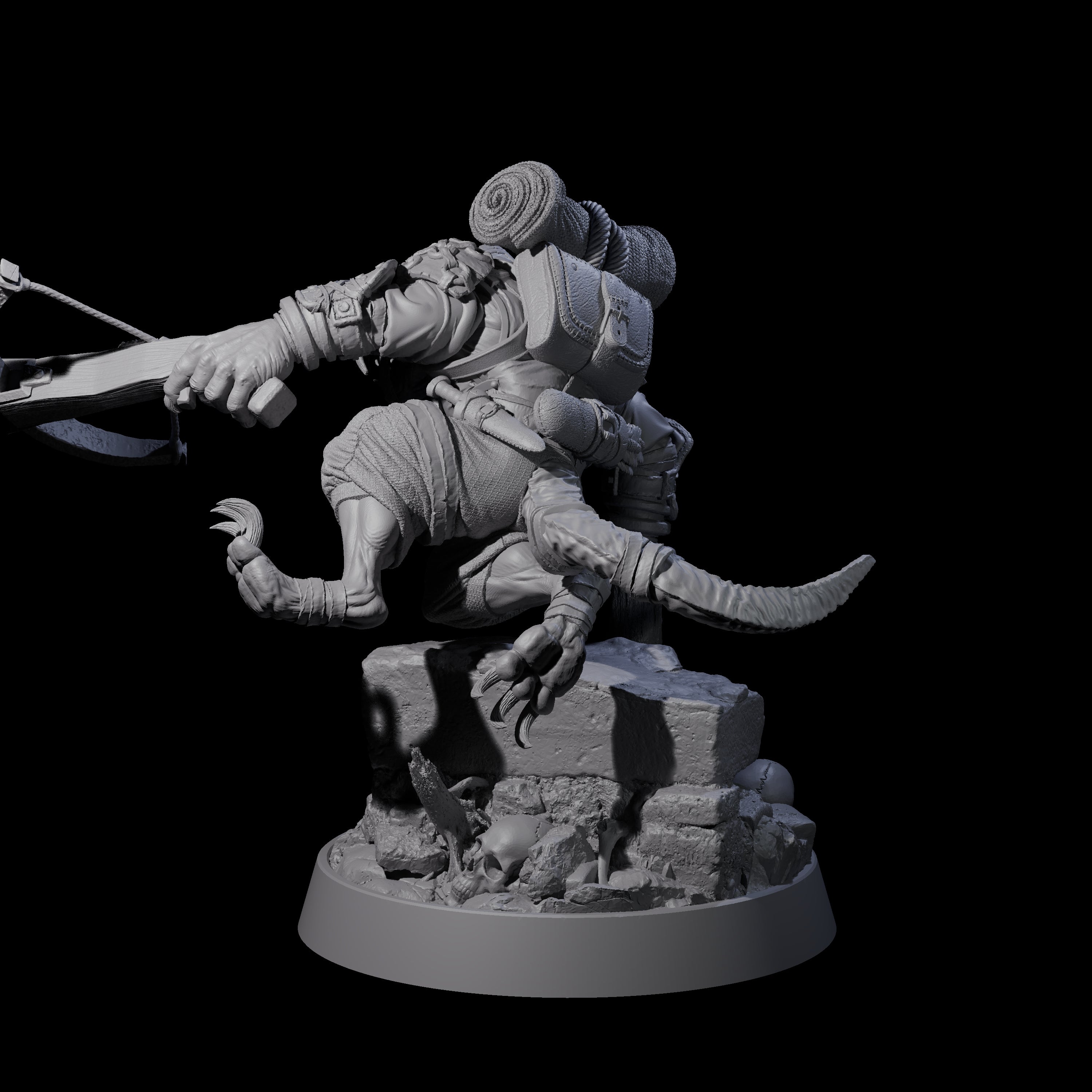 Sewer Dwelling Ratfolk F Miniature for Dungeons and Dragons, Pathfinder or other TTRPGs
