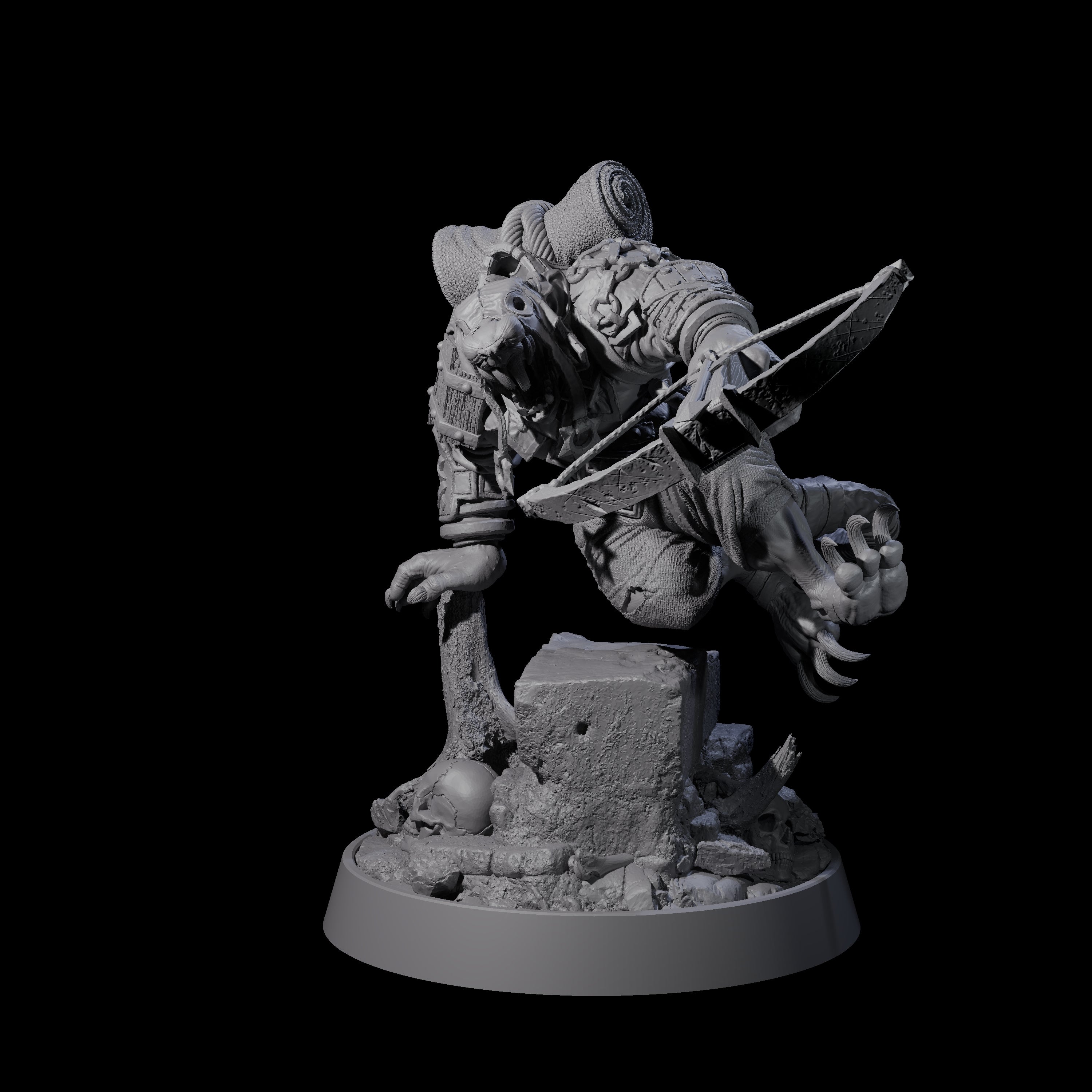 Sewer Dwelling Ratfolk F Miniature for Dungeons and Dragons, Pathfinder or other TTRPGs