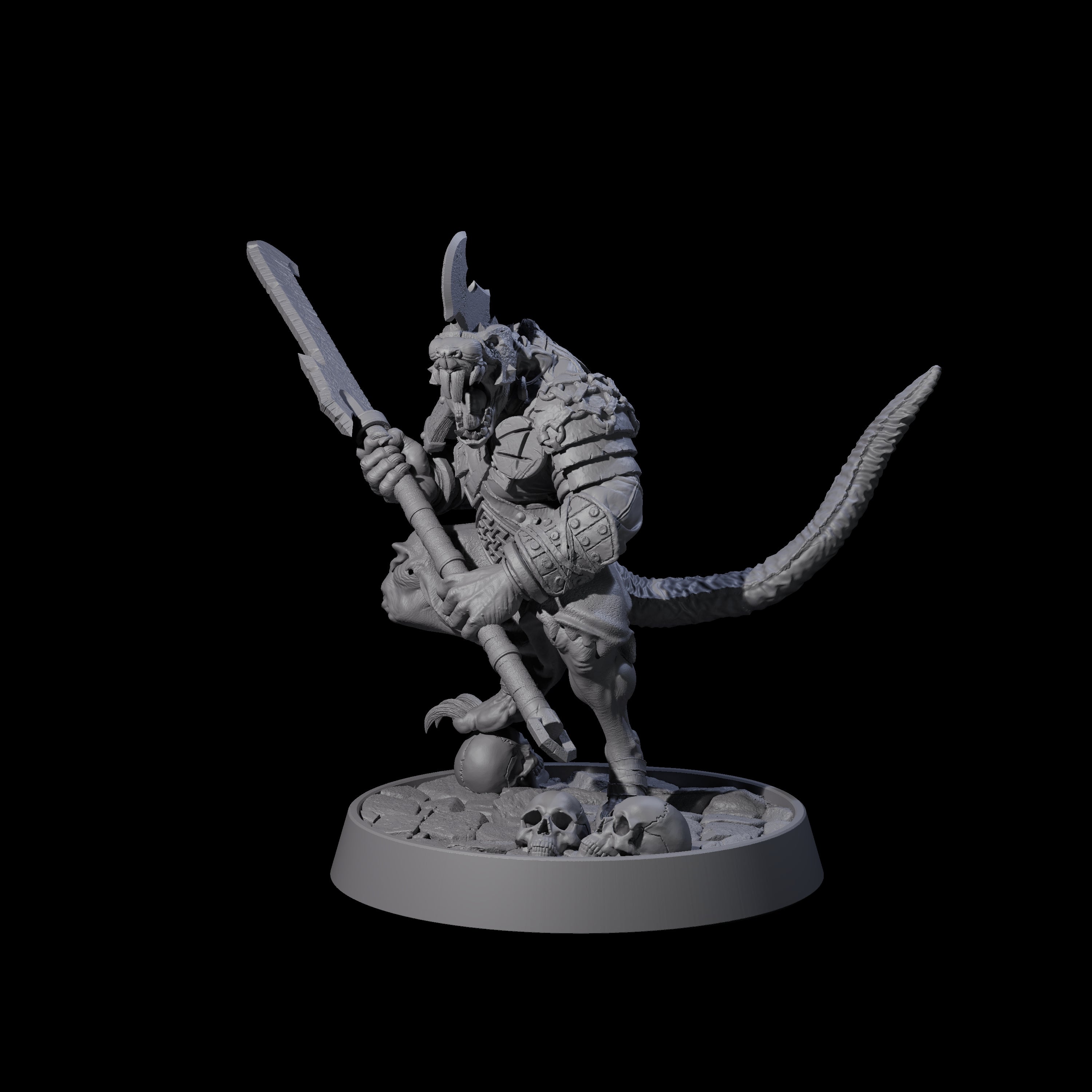 Sewer Dwelling Ratfolk G Miniature for Dungeons and Dragons, Pathfinder or other TTRPGs