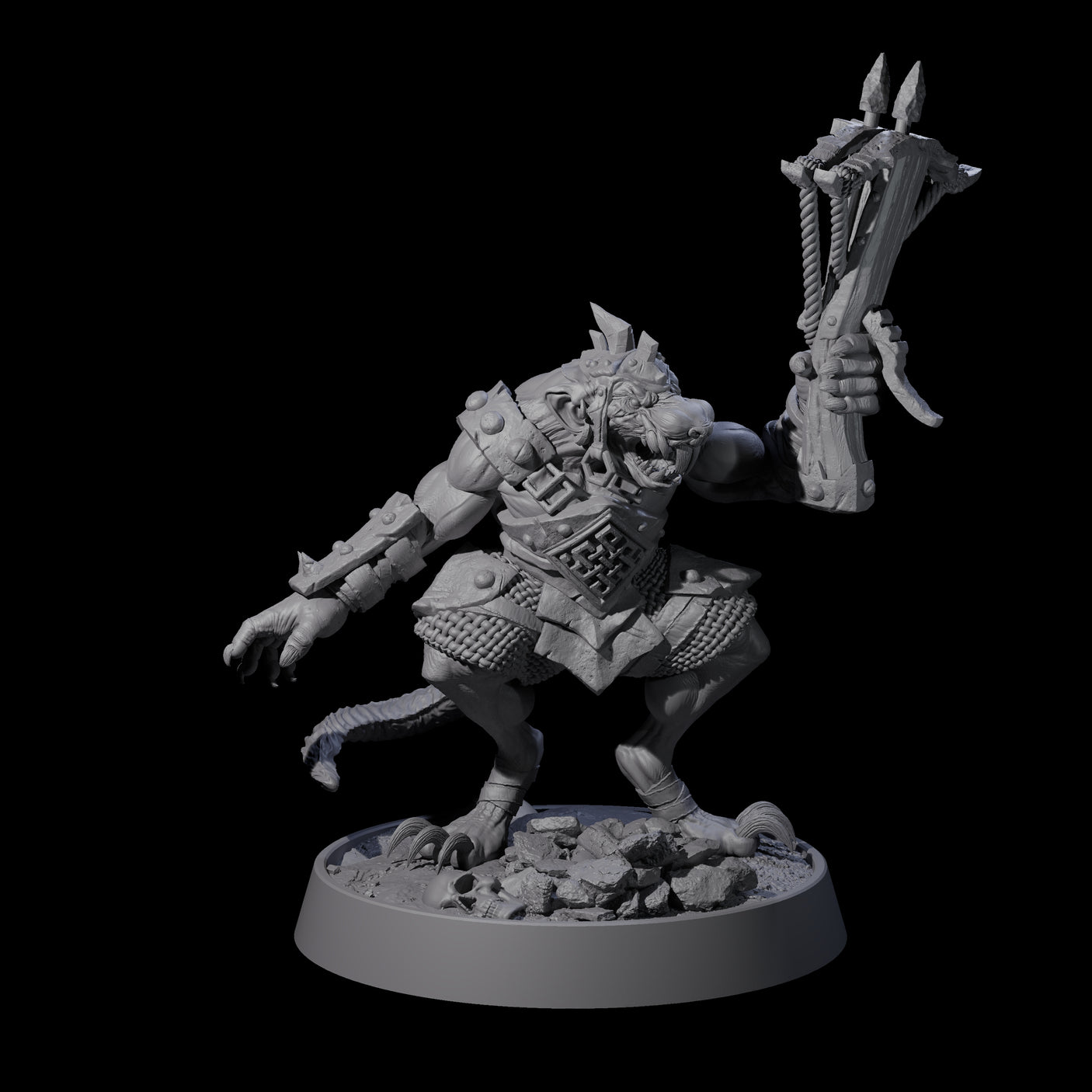 Sewer Dwelling Ratfolk H Miniature for Dungeons and Dragons, Pathfinder or other TTRPGs