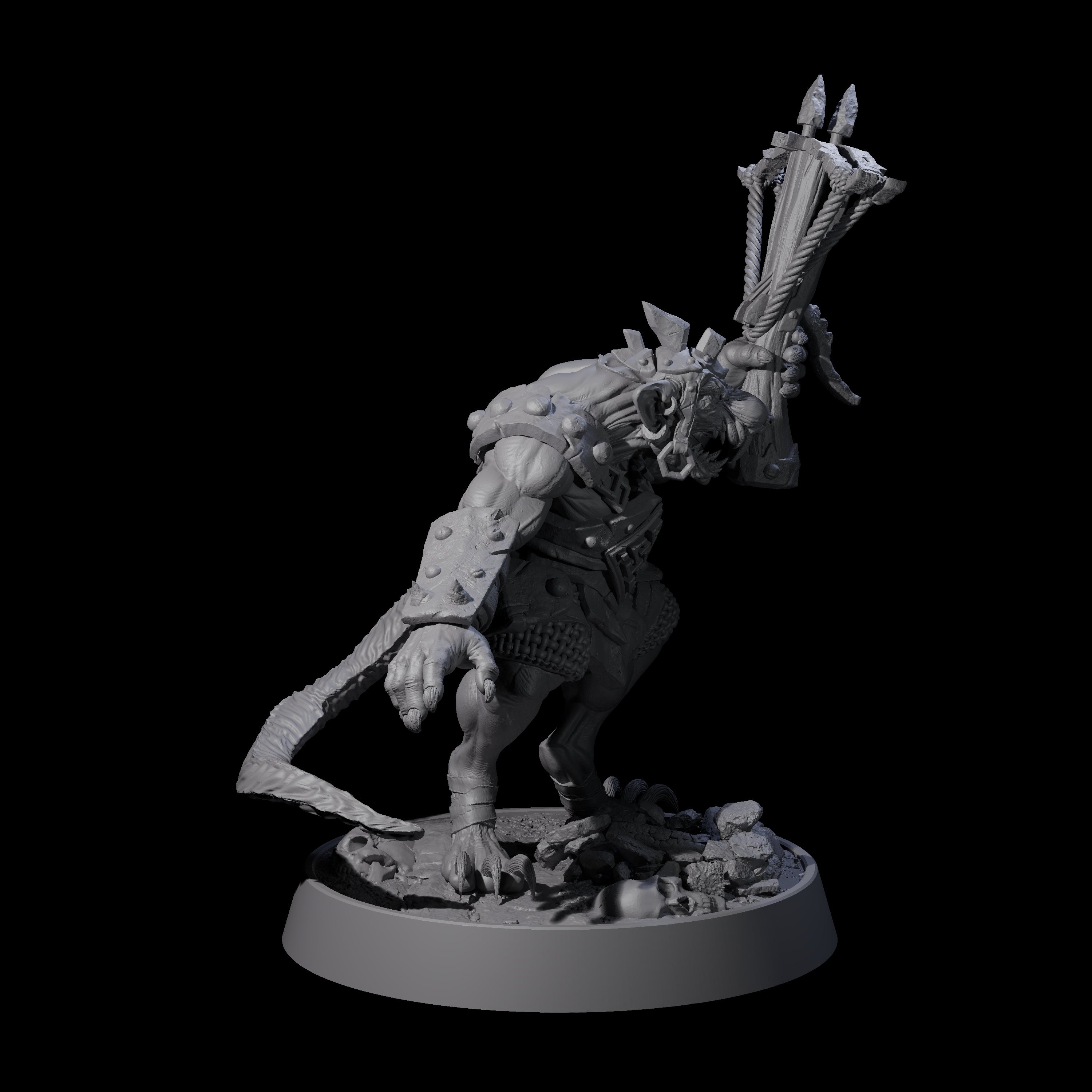 Sewer Dwelling Ratfolk H Miniature for Dungeons and Dragons, Pathfinder or other TTRPGs