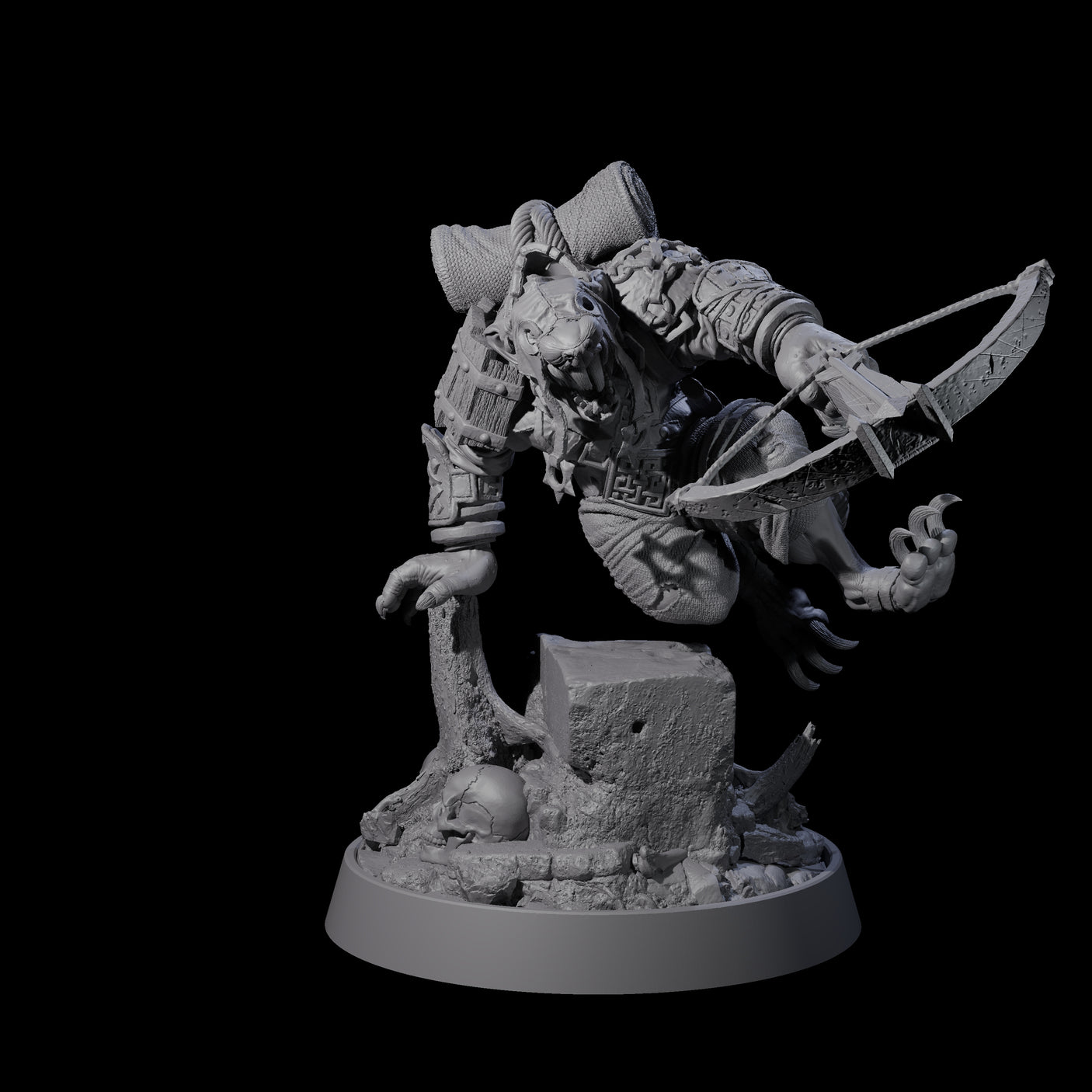 Sewer Dwelling Ratfolk Horde Miniature for Dungeons and Dragons, Pathfinder or other TTRPGs