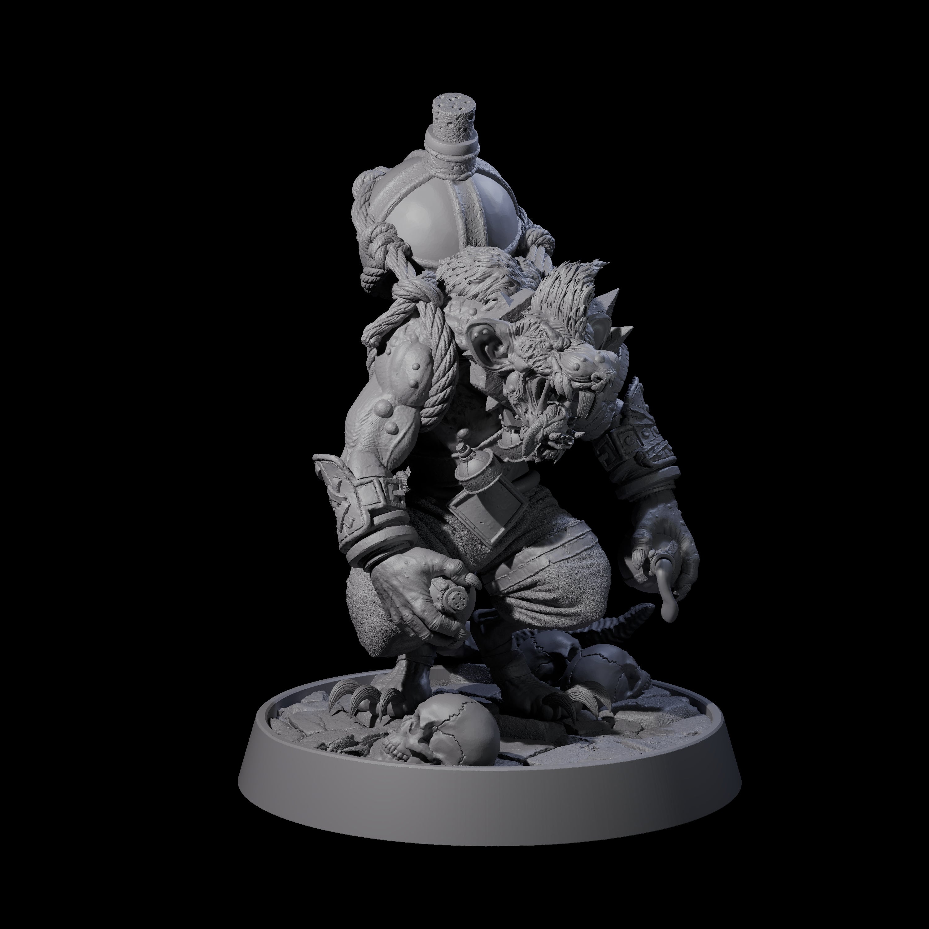 Sewer Dwelling Ratfolk I Miniature for Dungeons and Dragons, Pathfinder or other TTRPGs