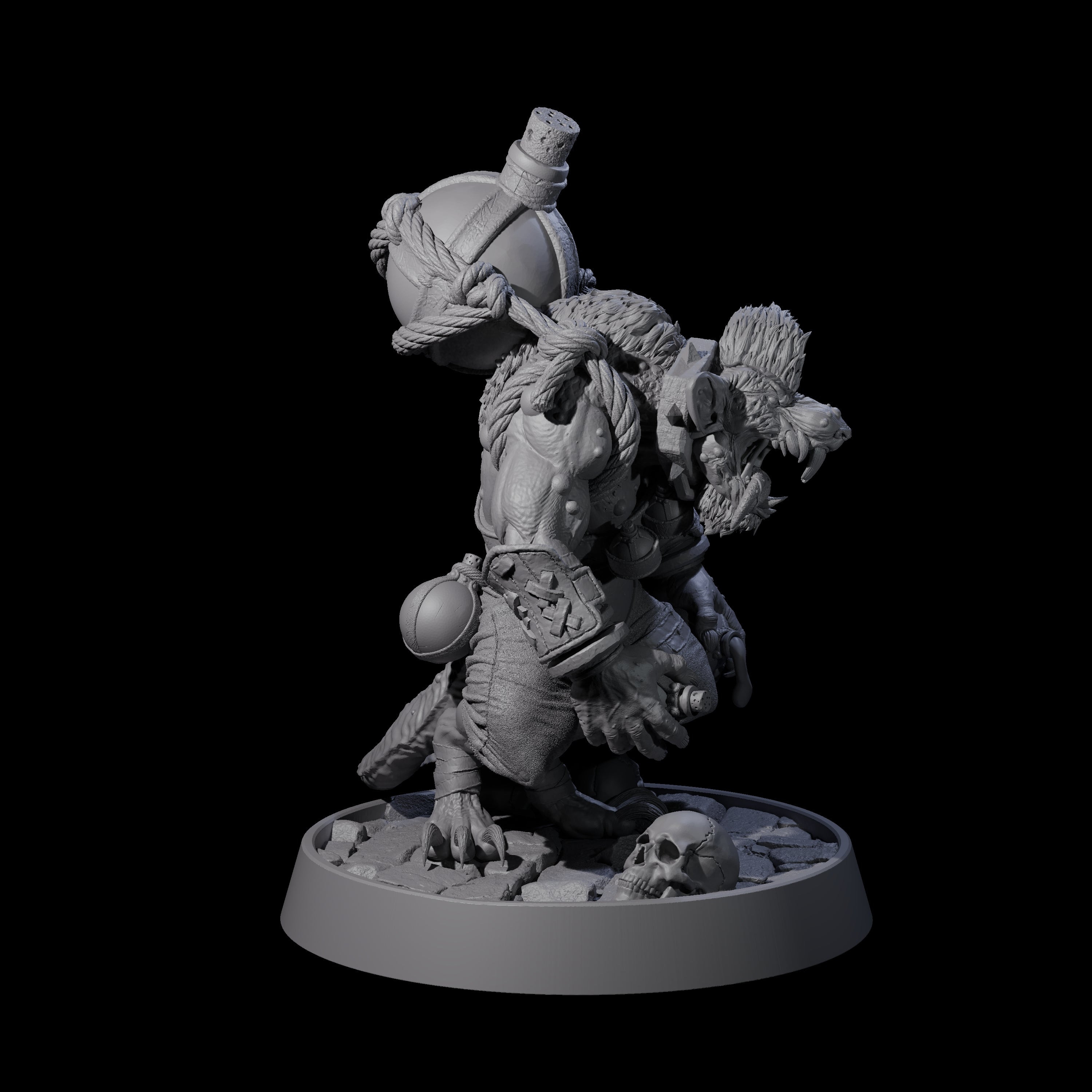 Sewer Dwelling Ratfolk I Miniature for Dungeons and Dragons, Pathfinder or other TTRPGs