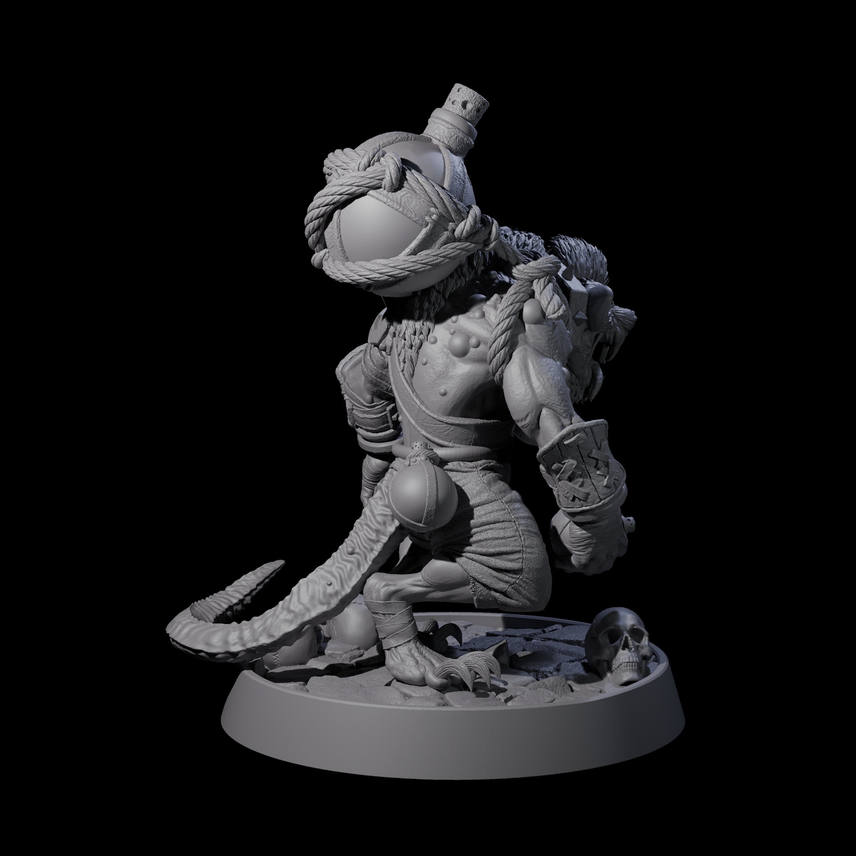 Sewer Dwelling Ratfolk I Miniature for Dungeons and Dragons, Pathfinder or other TTRPGs