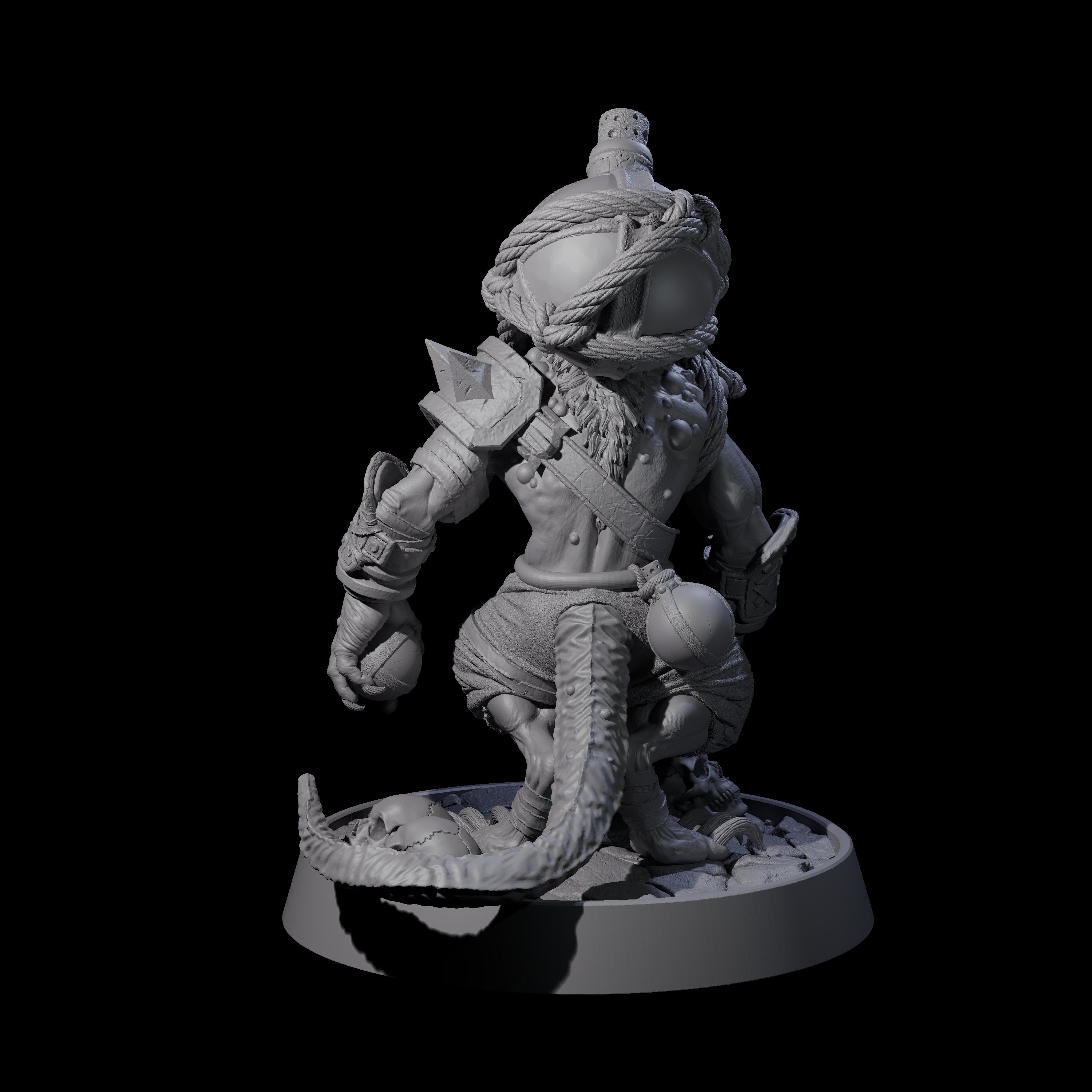Sewer Dwelling Ratfolk I Miniature for Dungeons and Dragons, Pathfinder or other TTRPGs