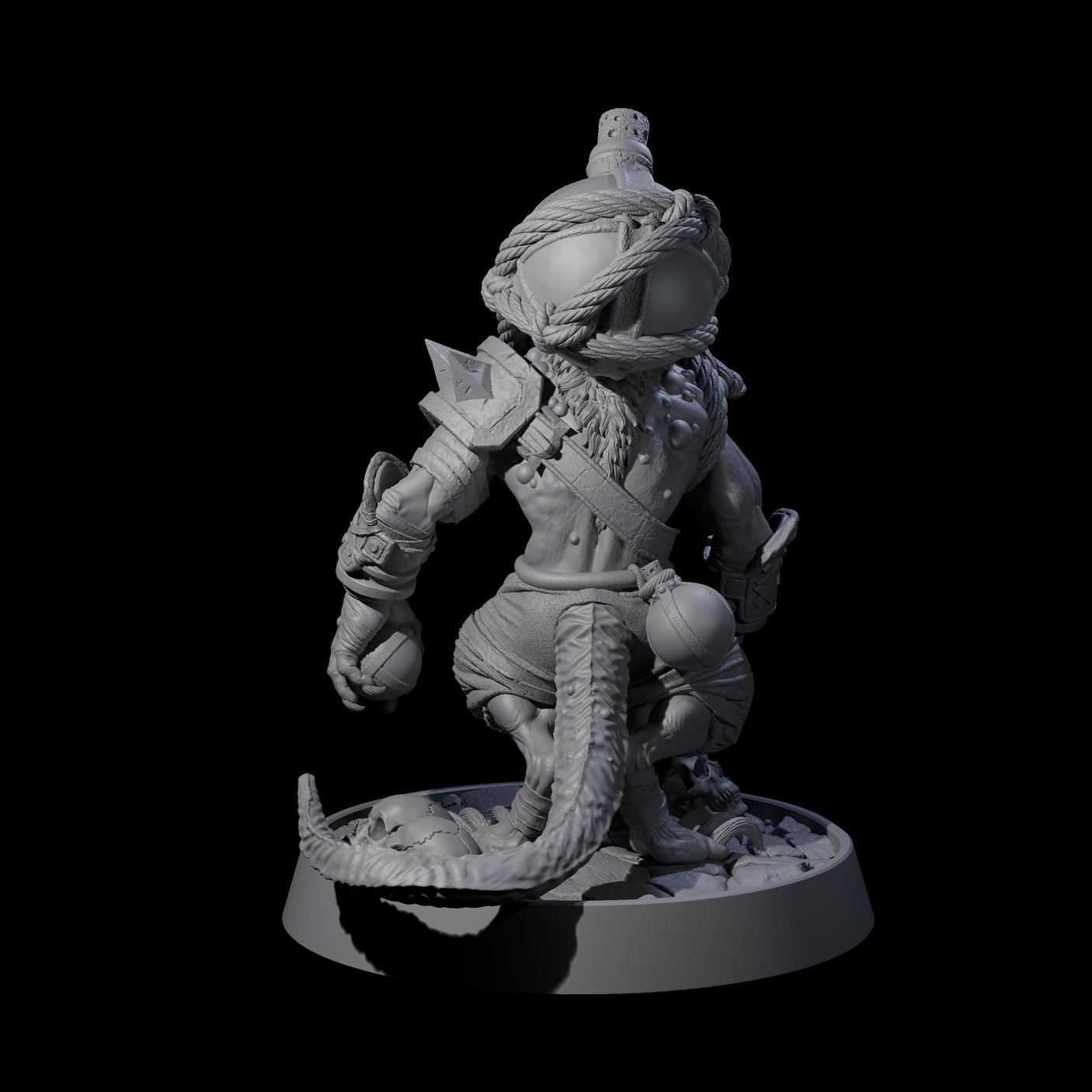 Sewer Dwelling Ratfolk I Miniature for Dungeons and Dragons, Pathfinder or other TTRPGs