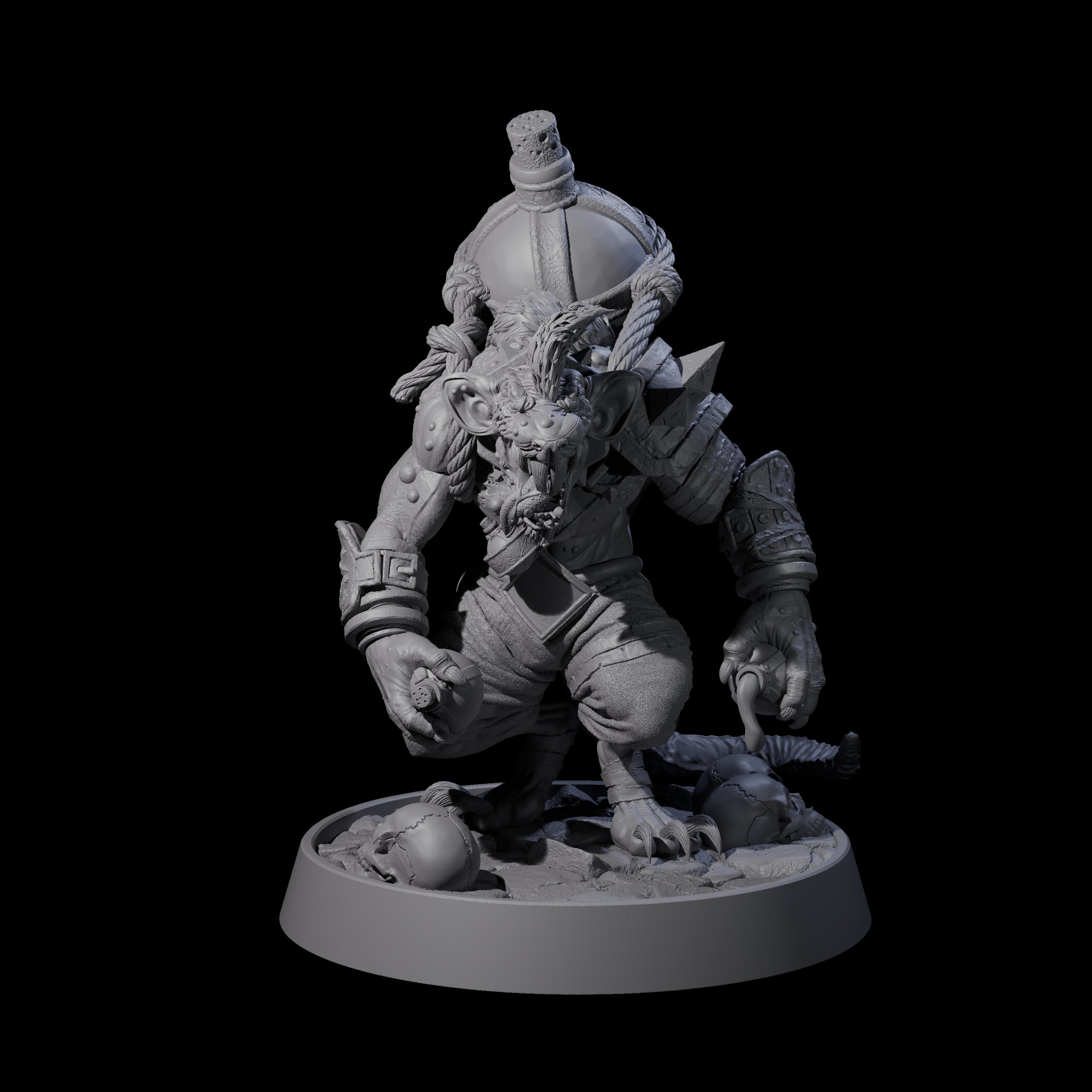 Sewer Dwelling Ratfolk I Miniature for Dungeons and Dragons, Pathfinder or other TTRPGs