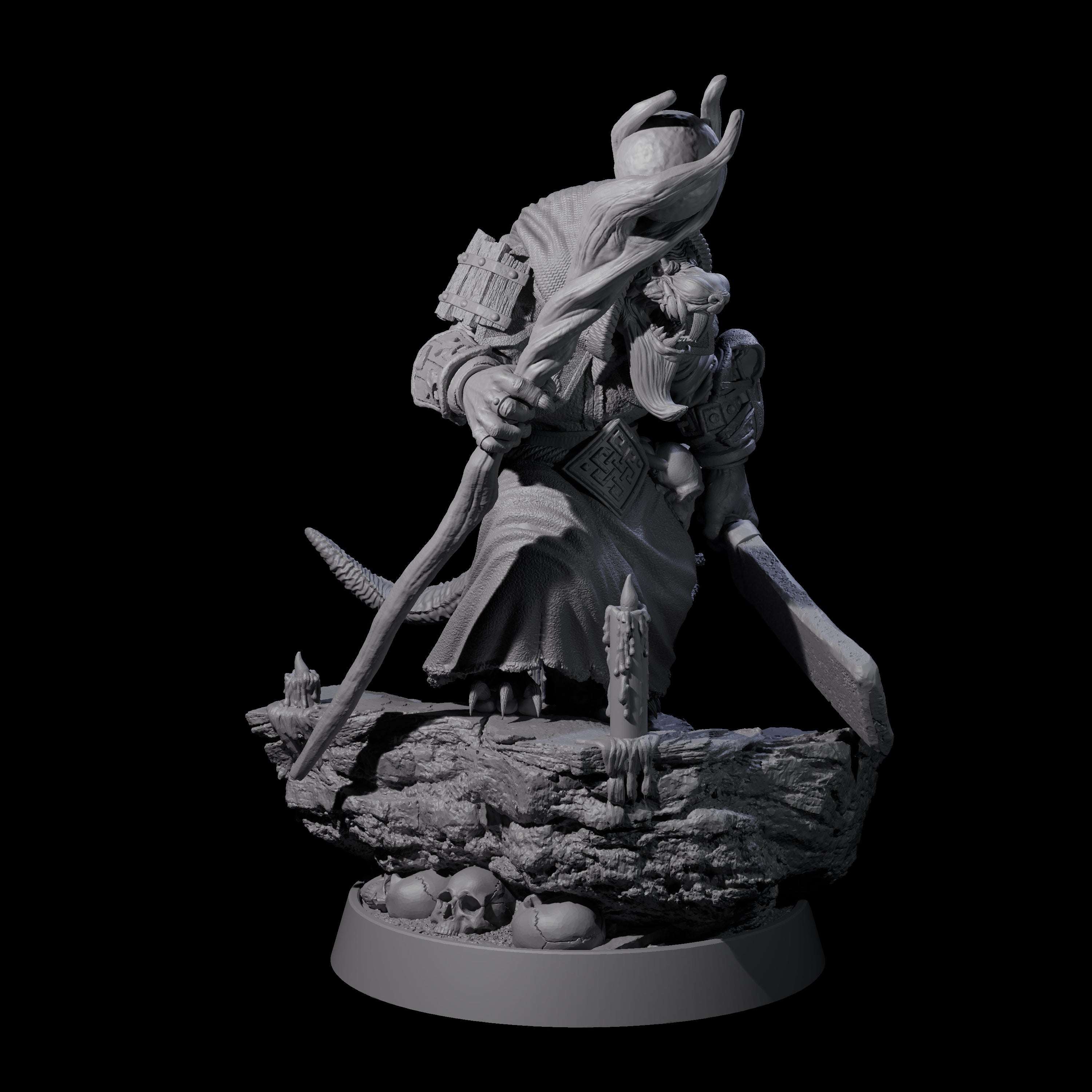 Sewer Dwelling Ratfolk J Miniature for Dungeons and Dragons, Pathfinder or other TTRPGs
