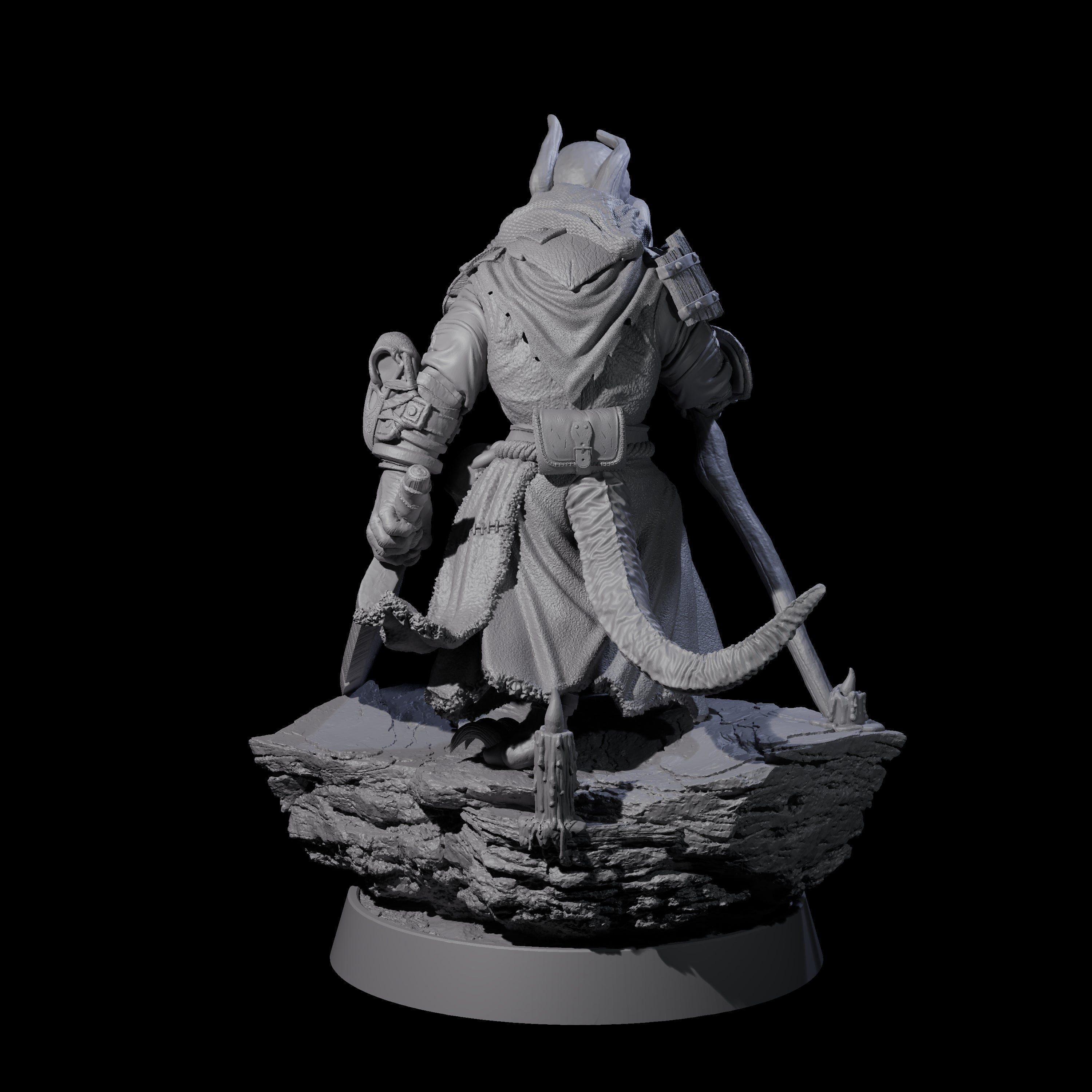 Sewer Dwelling Ratfolk J Miniature for Dungeons and Dragons, Pathfinder or other TTRPGs