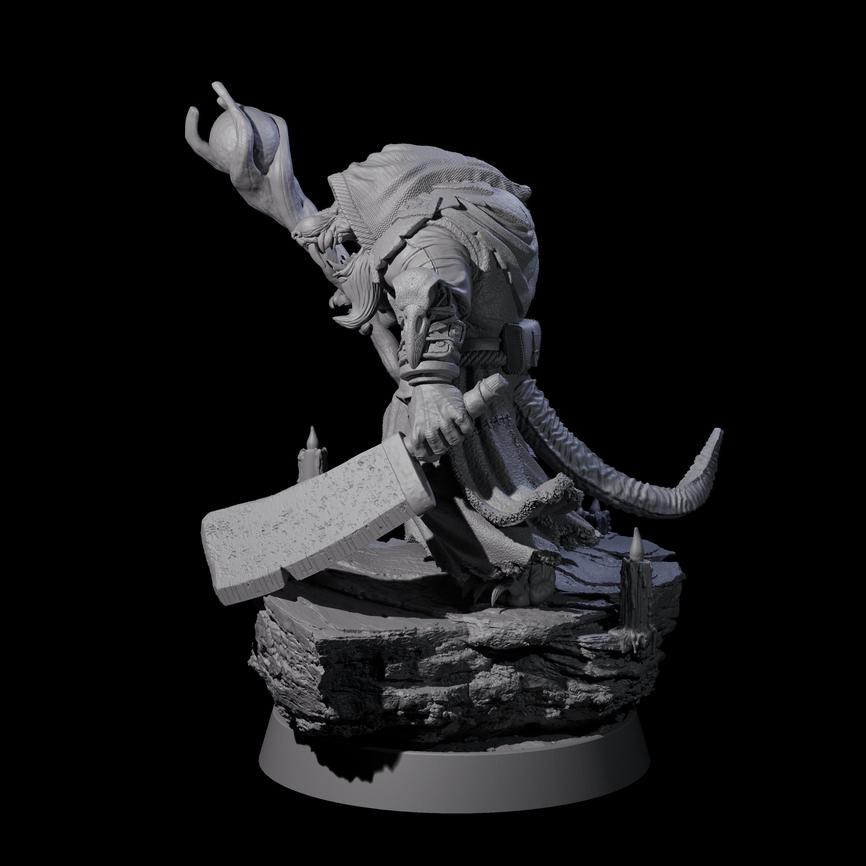 Sewer Dwelling Ratfolk J Miniature for Dungeons and Dragons, Pathfinder or other TTRPGs