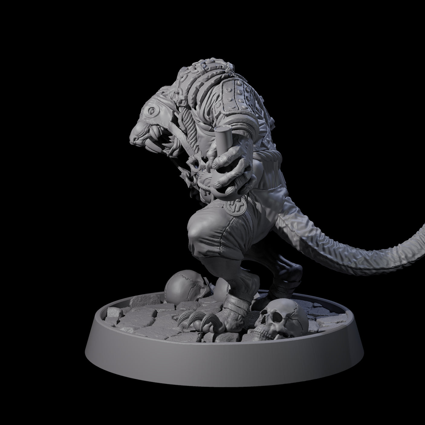 Sewer Dwelling Ratfolk K Miniature for Dungeons and Dragons, Pathfinder or other TTRPGs