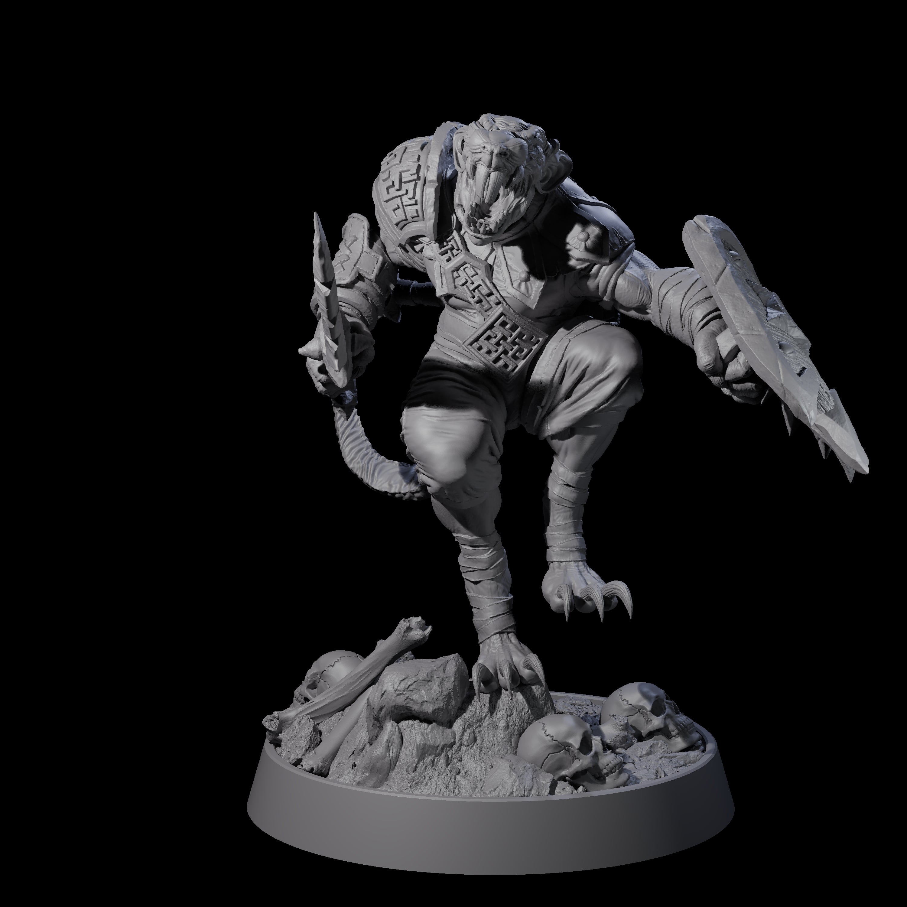Sewer Dwelling Ratfolk L Miniature for Dungeons and Dragons, Pathfinder or other TTRPGs