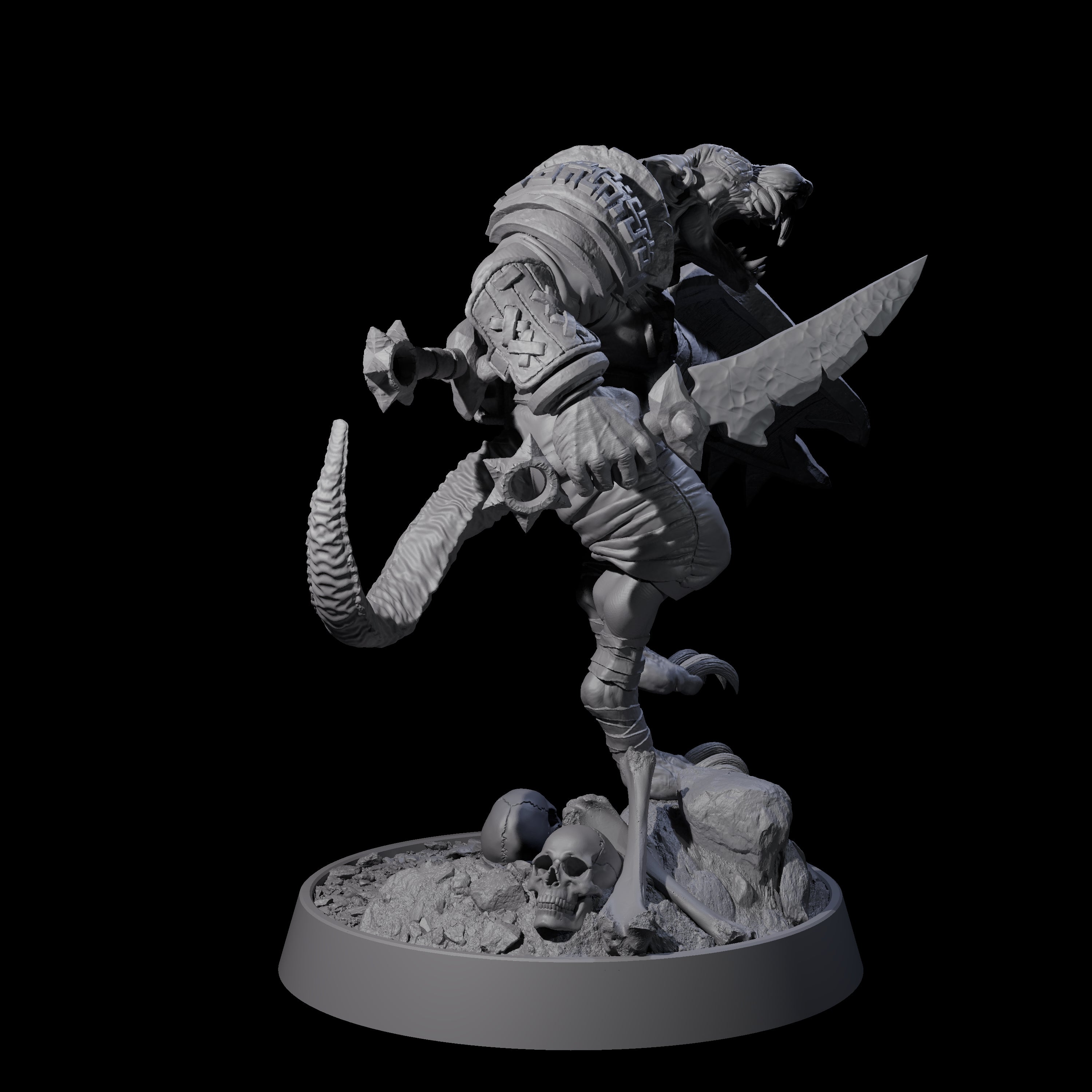 Sewer Dwelling Ratfolk L Miniature for Dungeons and Dragons, Pathfinder or other TTRPGs
