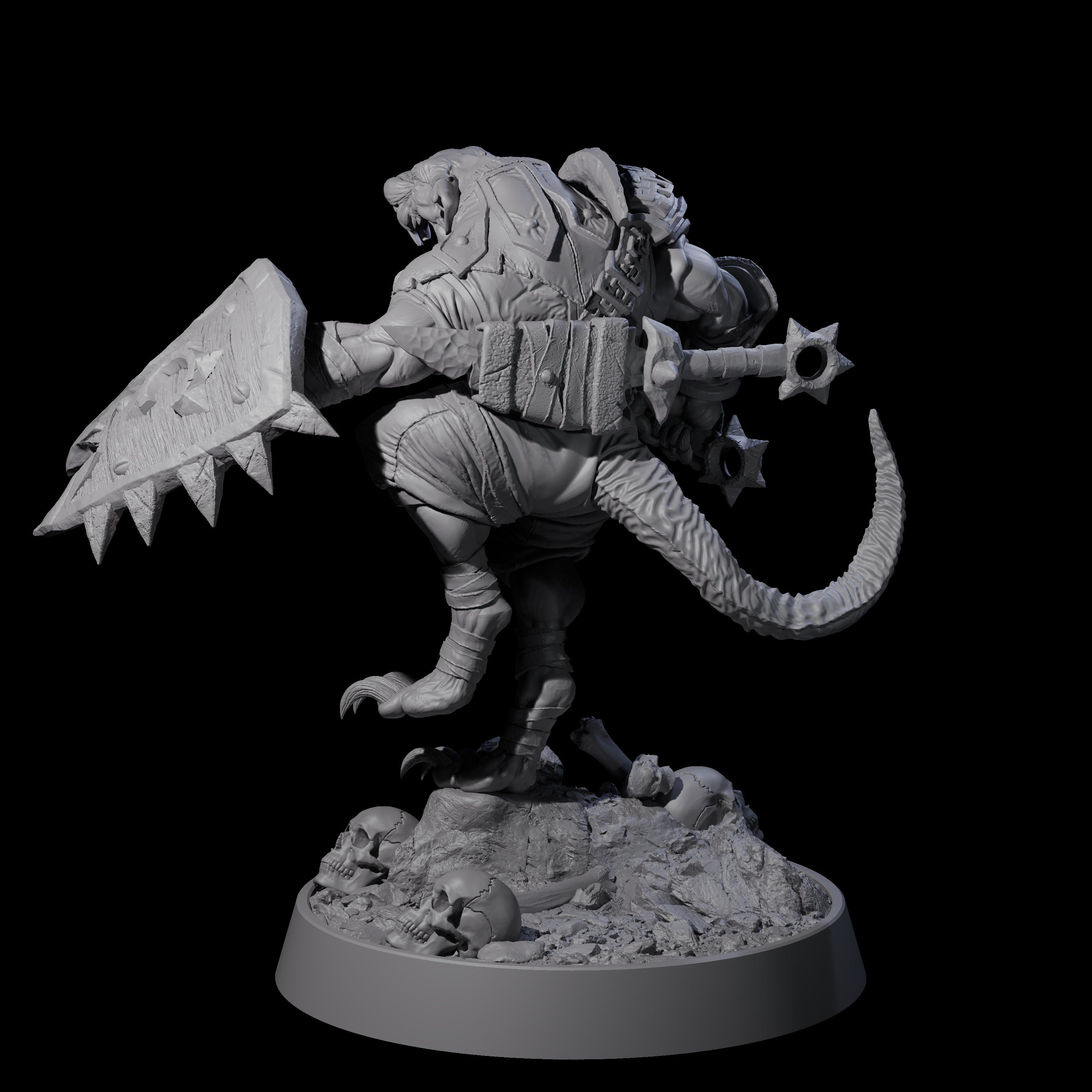 Sewer Dwelling Ratfolk L Miniature for Dungeons and Dragons, Pathfinder or other TTRPGs