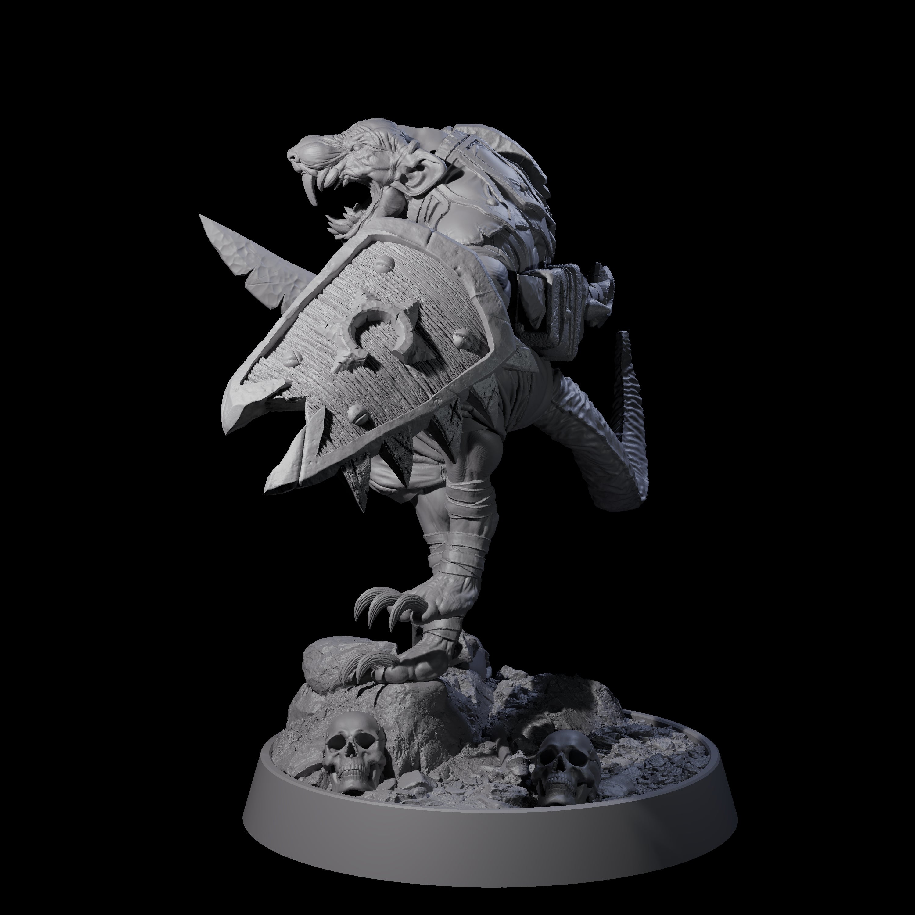 Sewer Dwelling Ratfolk L Miniature for Dungeons and Dragons, Pathfinder or other TTRPGs