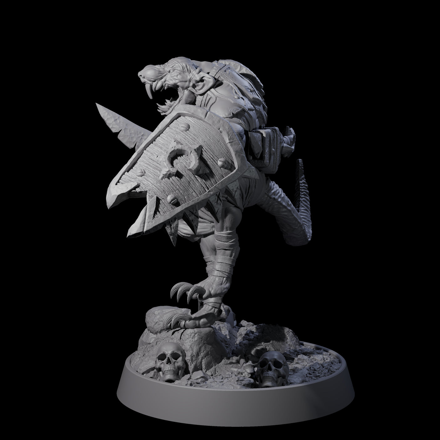 Sewer Dwelling Ratfolk L Miniature for Dungeons and Dragons, Pathfinder or other TTRPGs