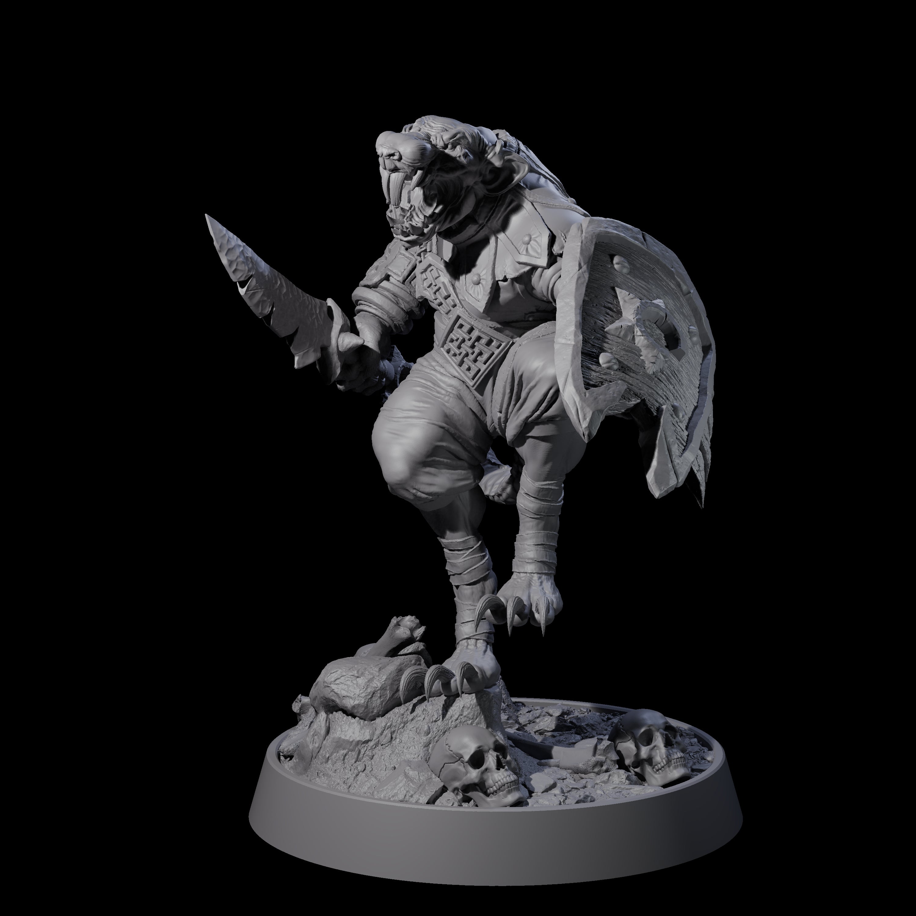 Sewer Dwelling Ratfolk L Miniature for Dungeons and Dragons, Pathfinder or other TTRPGs