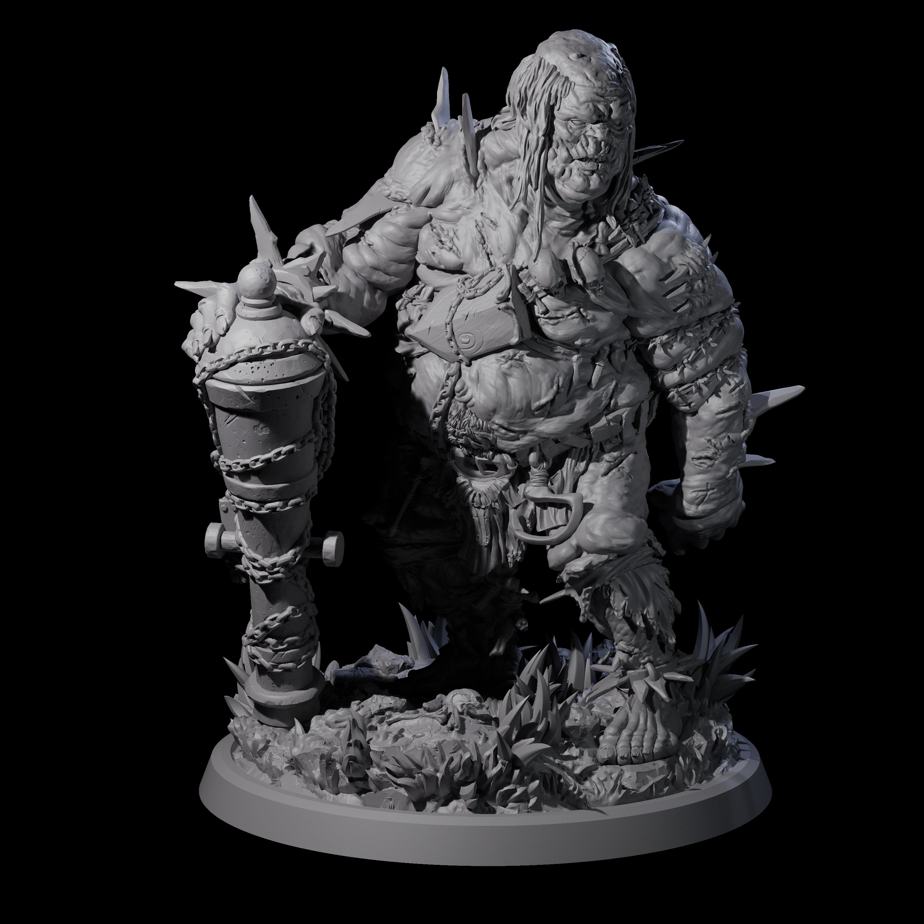 Sewn Together Ogre Basher A Miniature for Dungeons and Dragons, Pathfinder or other TTRPGs