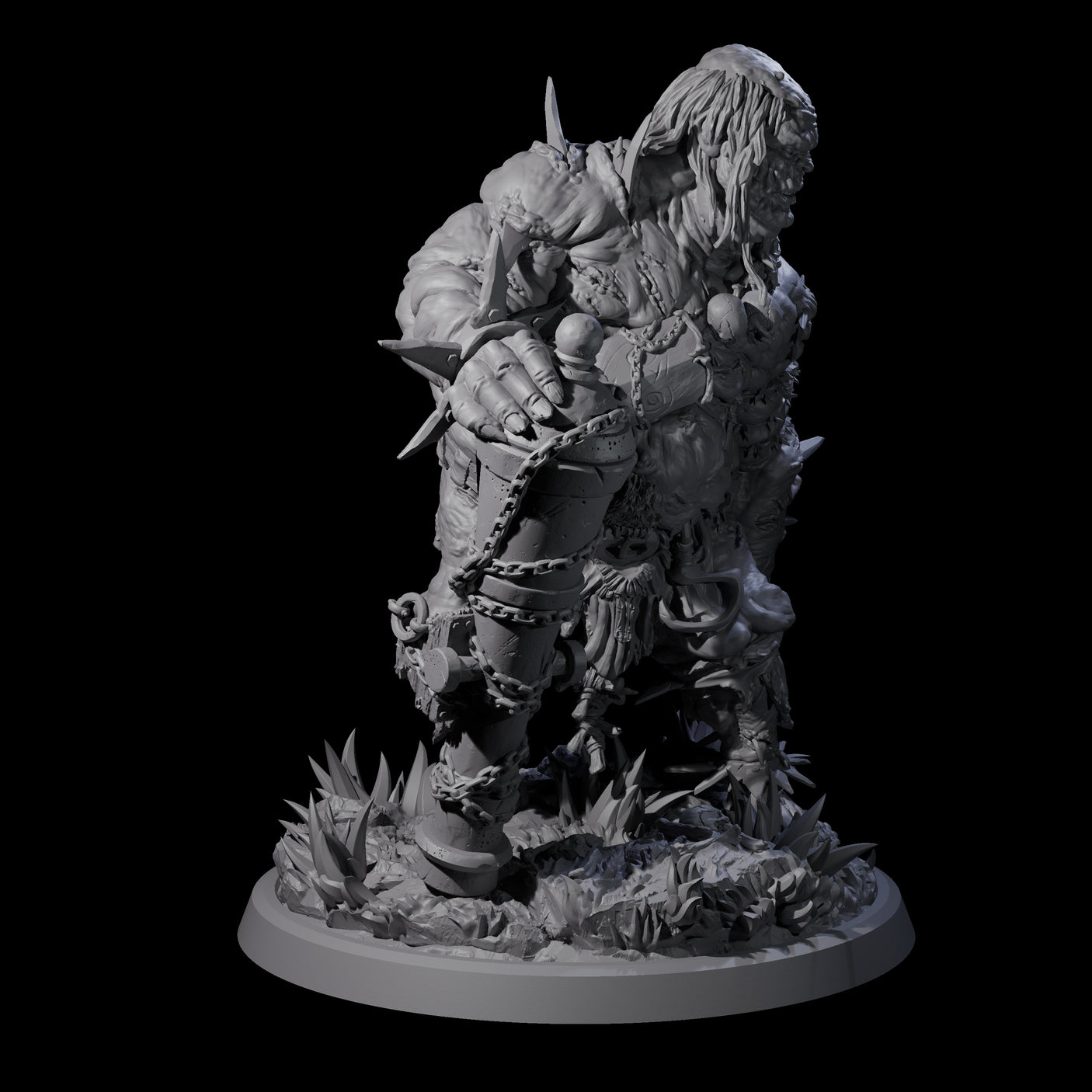 Sewn Together Ogre Basher A Miniature for Dungeons and Dragons, Pathfinder or other TTRPGs