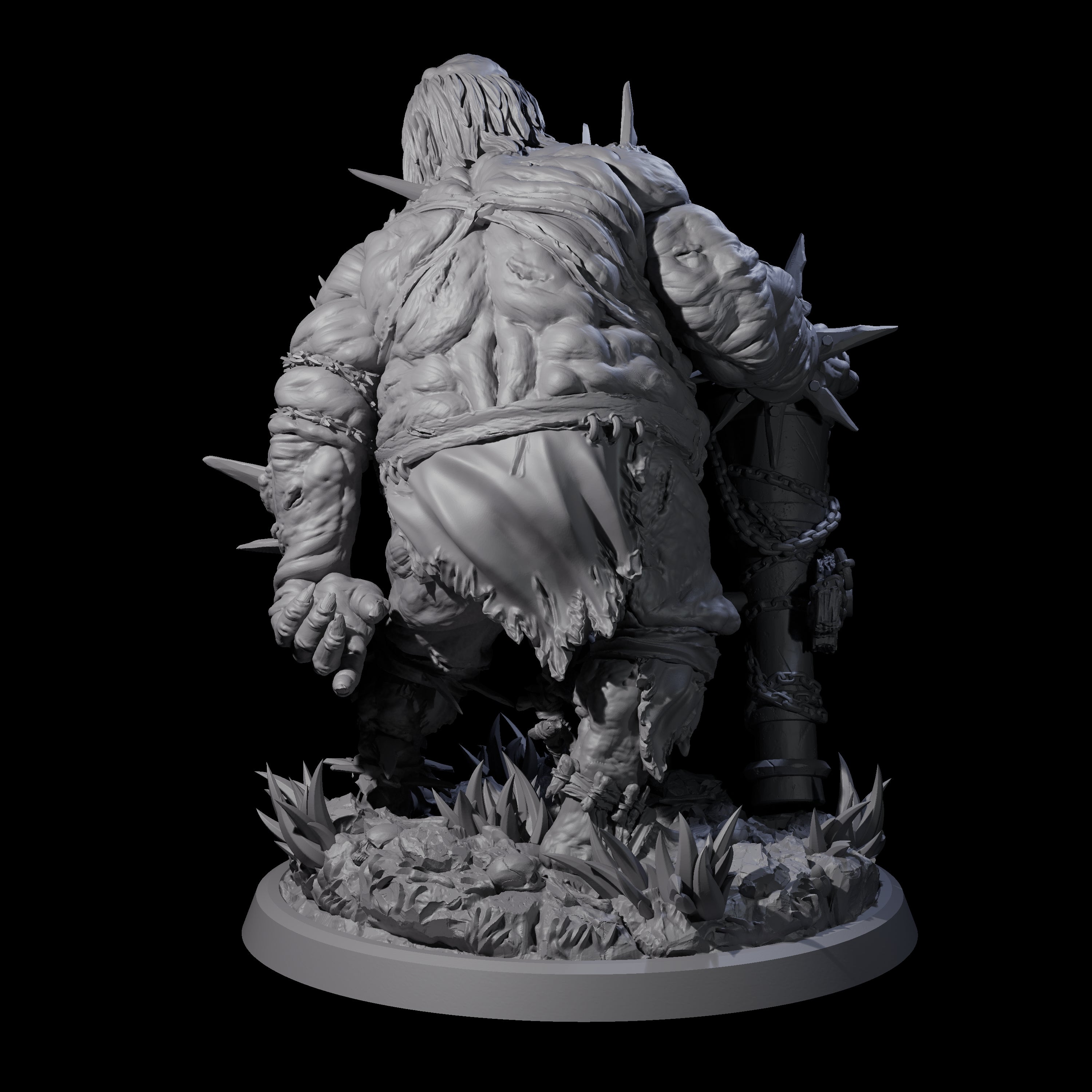 Sewn Together Ogre Basher A Miniature for Dungeons and Dragons, Pathfinder or other TTRPGs
