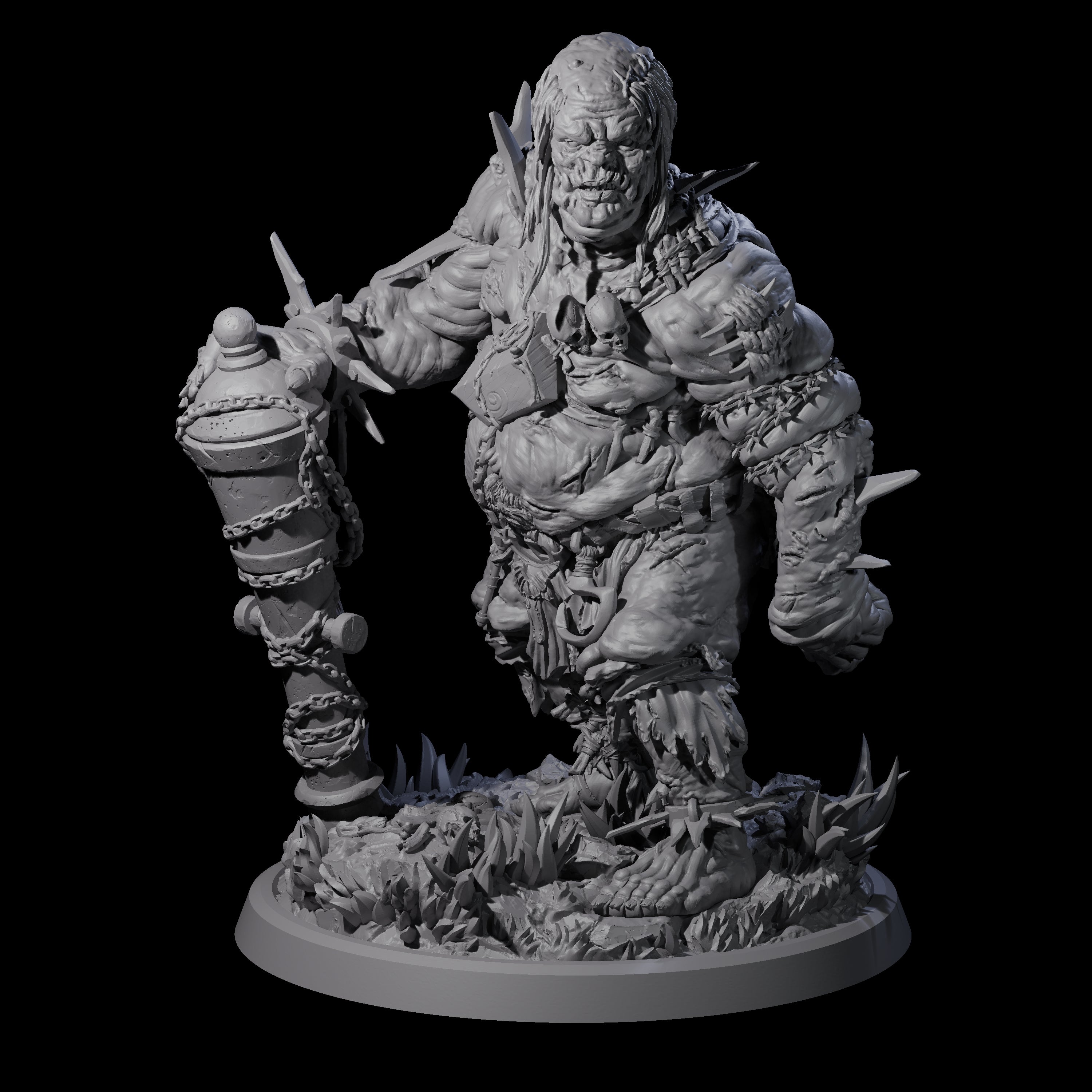 Sewn Together Ogre Basher A Miniature for Dungeons and Dragons, Pathfinder or other TTRPGs