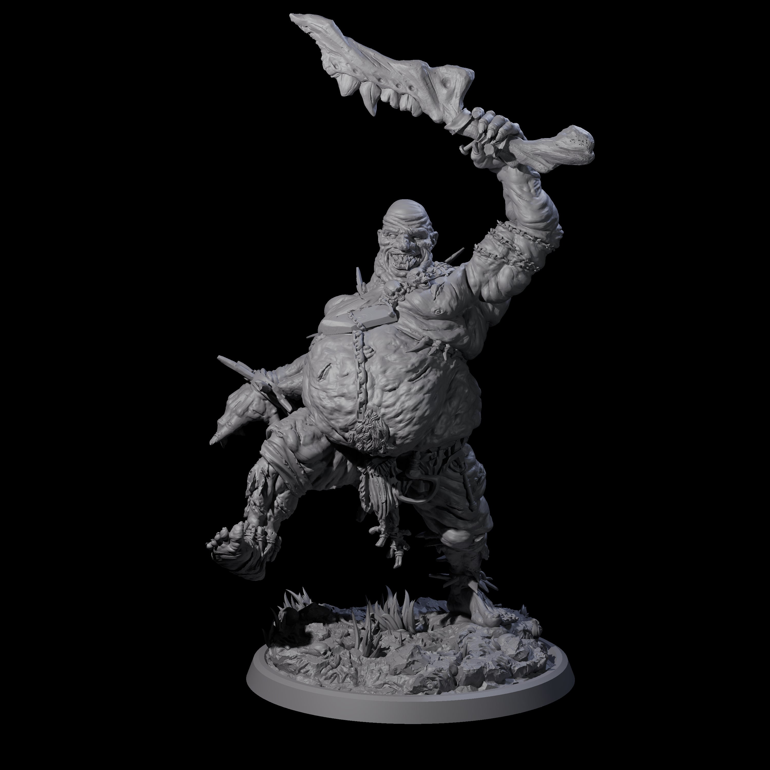 Sewn Together Ogre Basher B Miniature for Dungeons and Dragons, Pathfinder or other TTRPGs