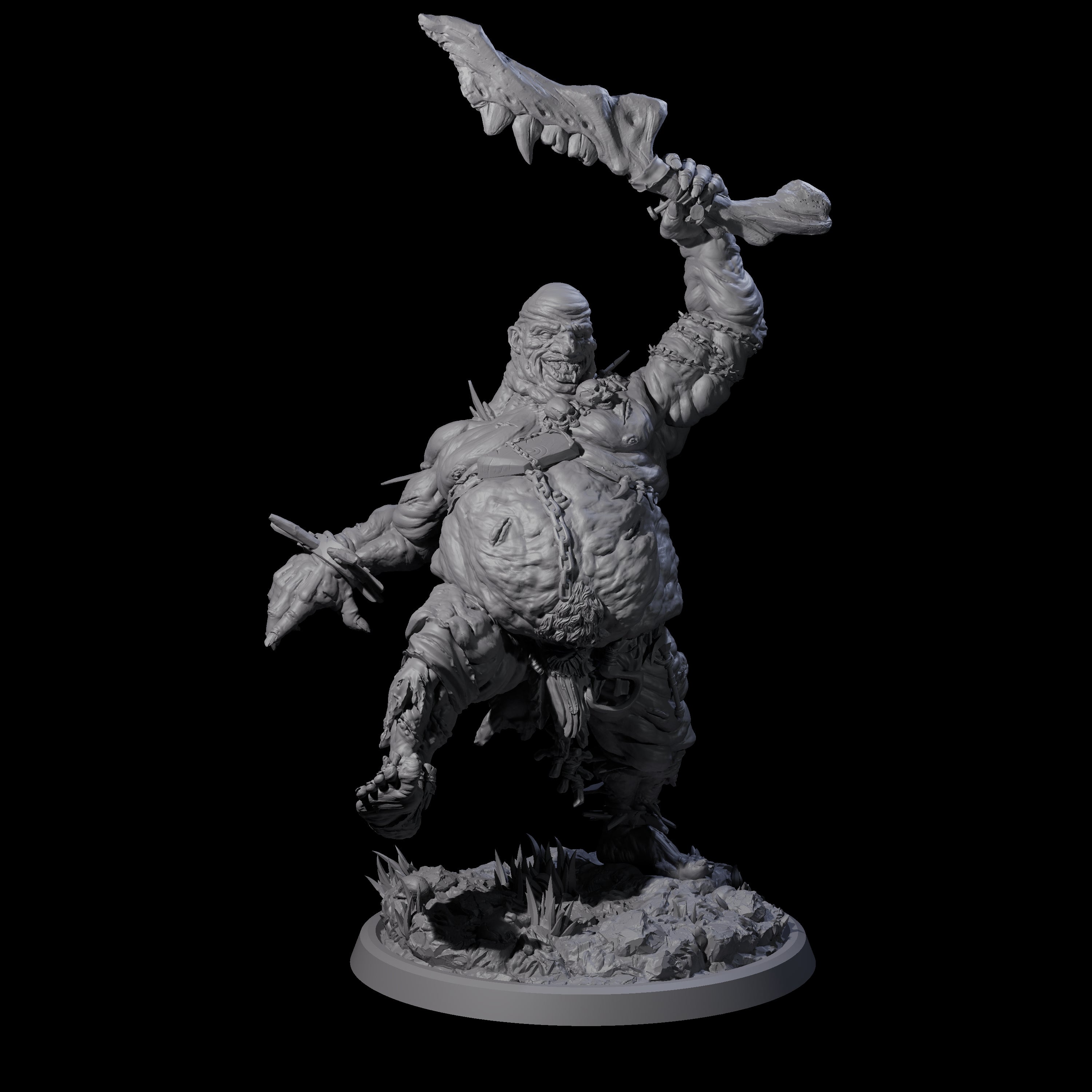 Sewn Together Ogre Basher B Miniature for Dungeons and Dragons, Pathfinder or other TTRPGs