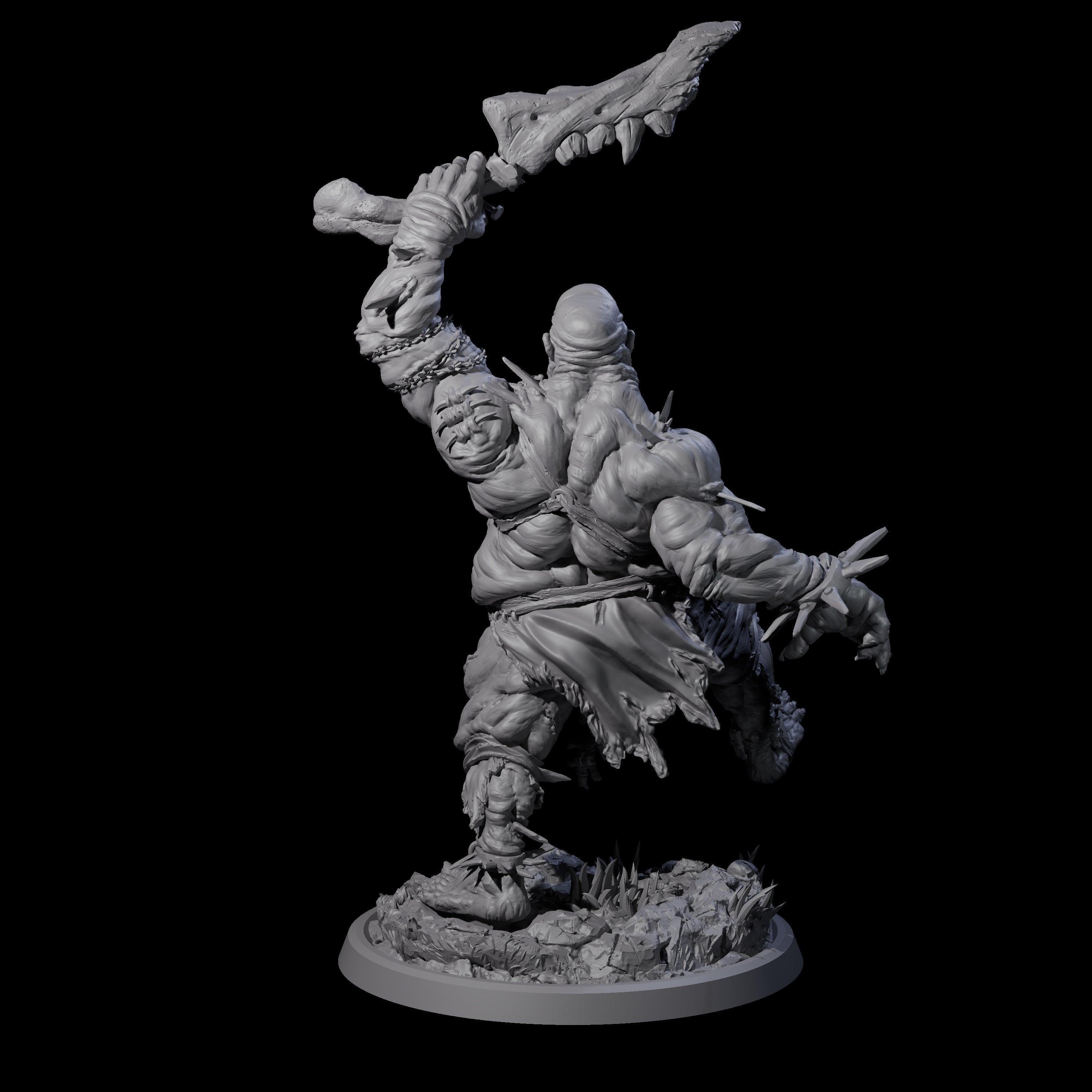 Sewn Together Ogre Basher B Miniature for Dungeons and Dragons, Pathfinder or other TTRPGs