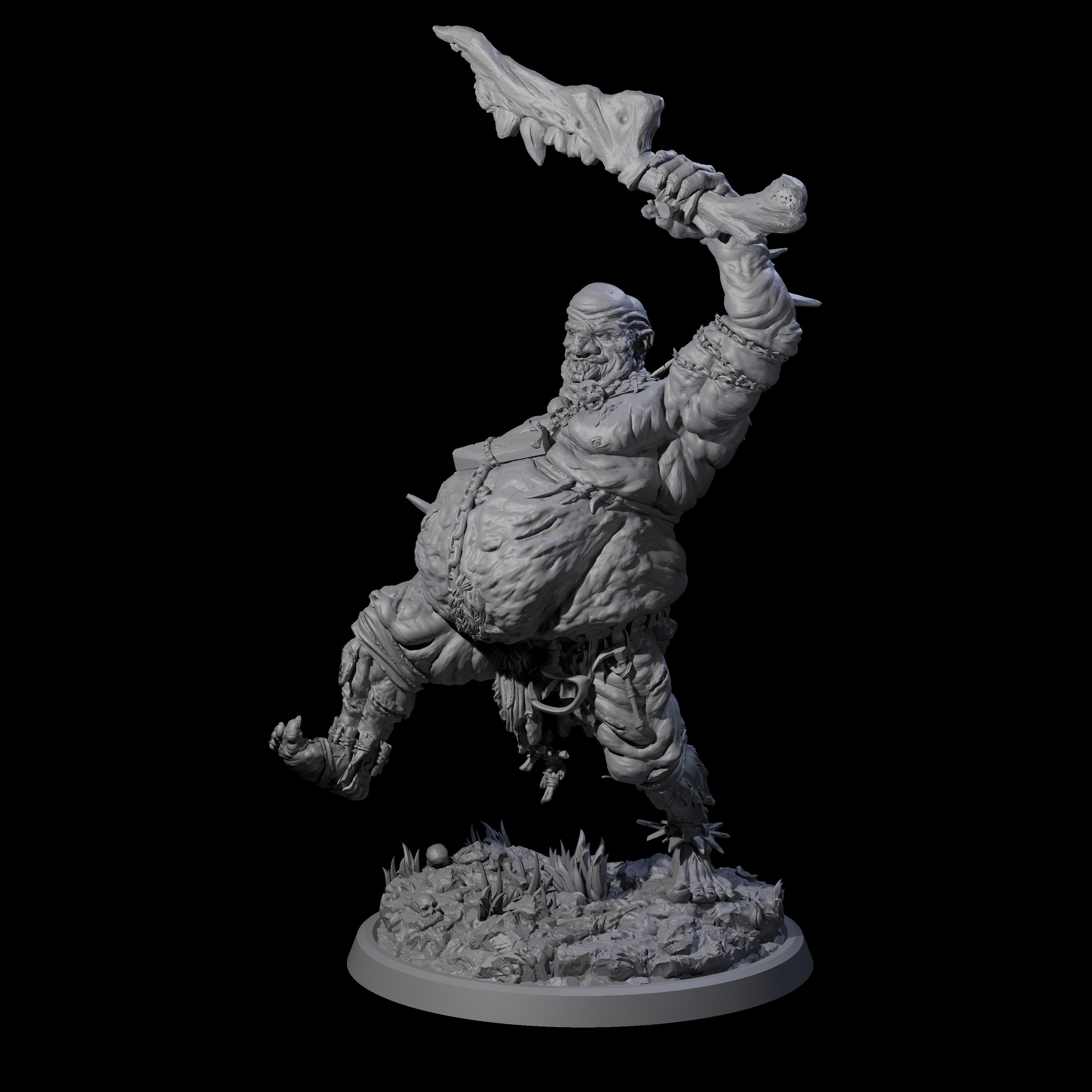 Sewn Together Ogre Basher B Miniature for Dungeons and Dragons, Pathfinder or other TTRPGs