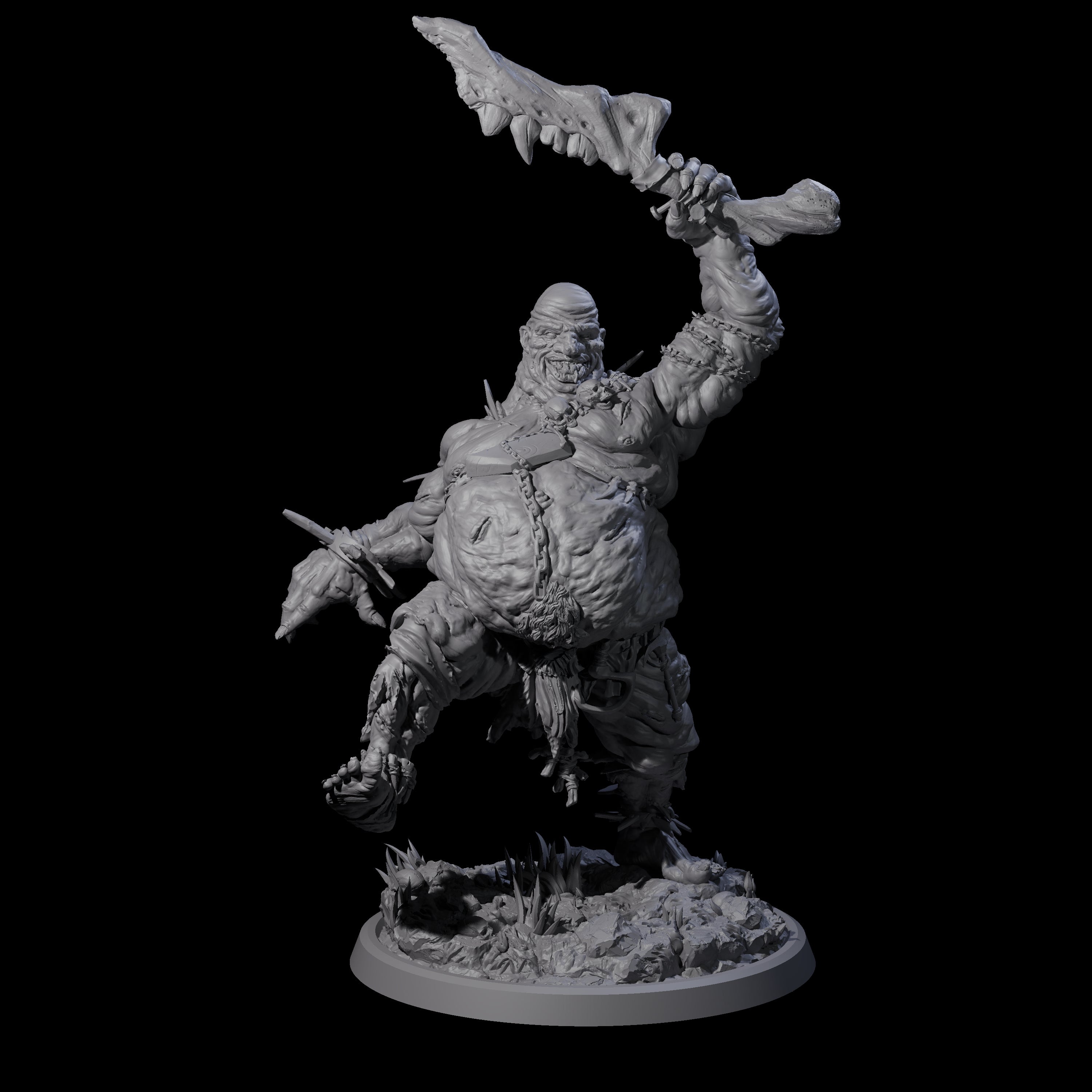 Sewn Together Ogre Basher B Miniature for Dungeons and Dragons, Pathfinder or other TTRPGs