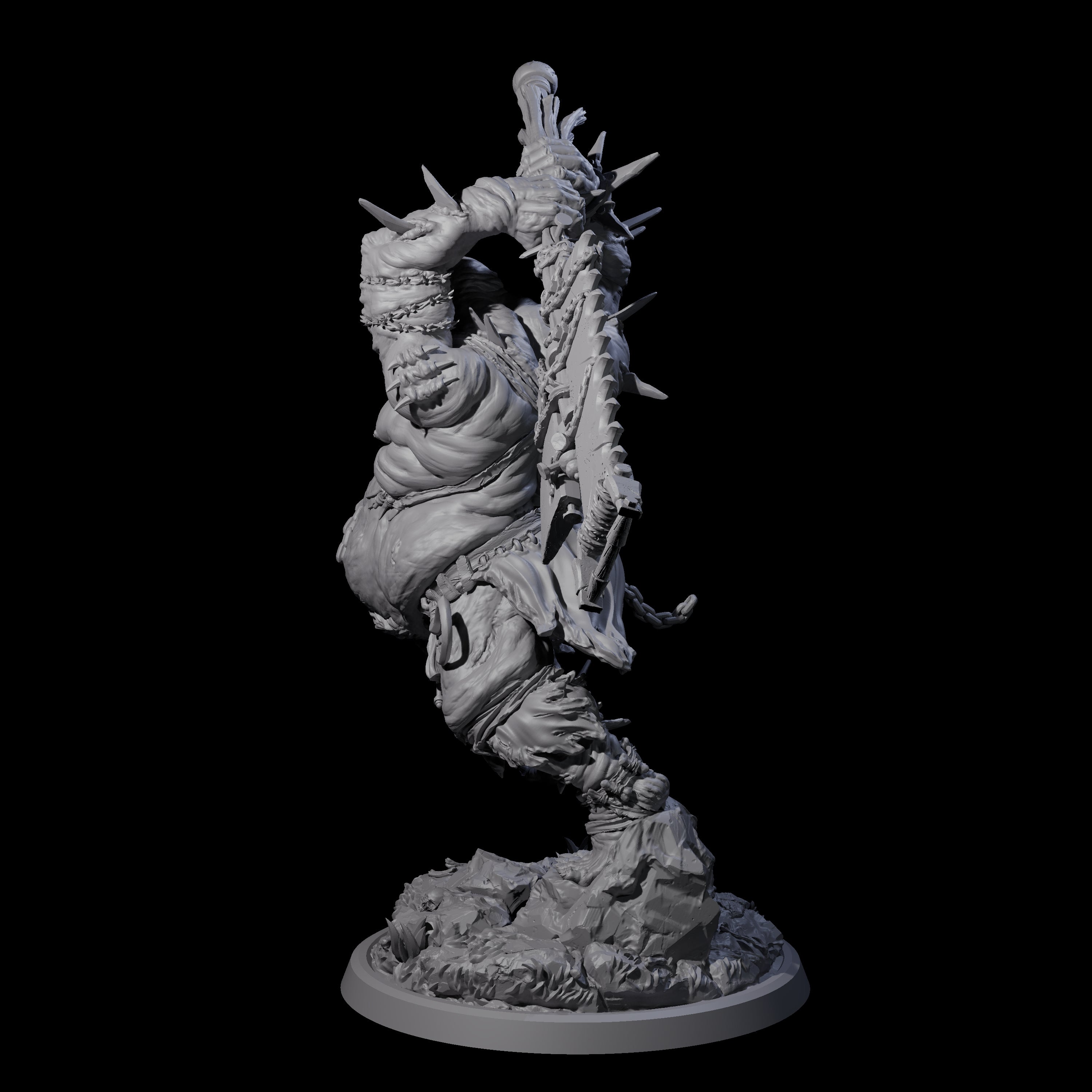 Sewn Together Ogre Basher C Miniature for Dungeons and Dragons, Pathfinder or other TTRPGs