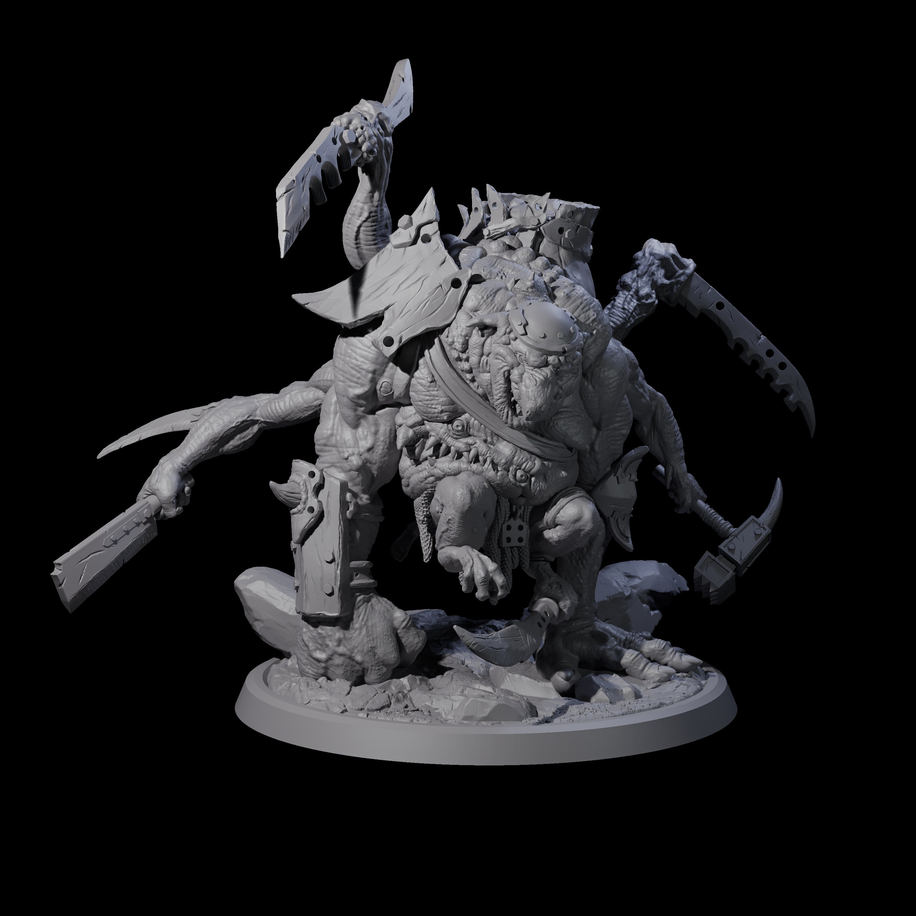 Sewn Together Troll Mishmash Miniature for Dungeons and Dragons, Pathfinder or other TTRPGs