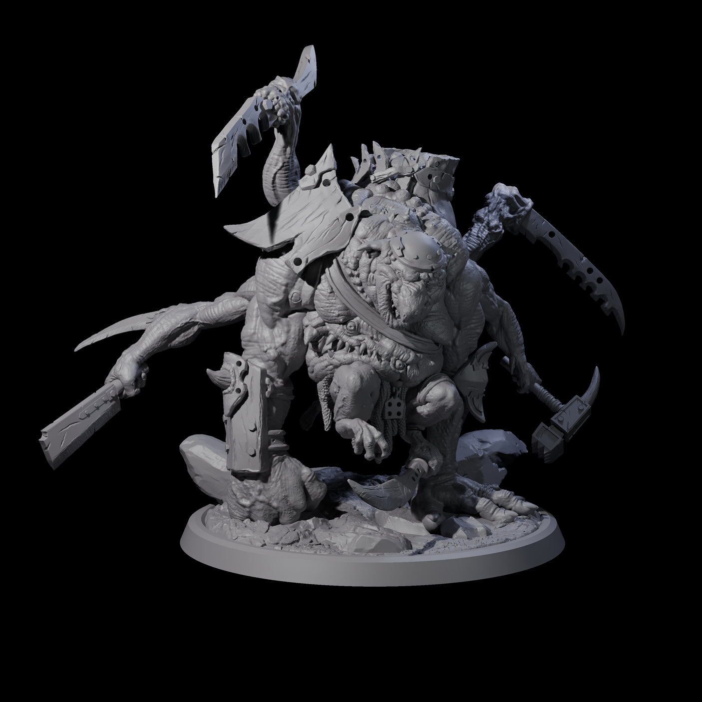 Sewn Together Troll Mishmash Miniature for Dungeons and Dragons, Pathfinder or other TTRPGs