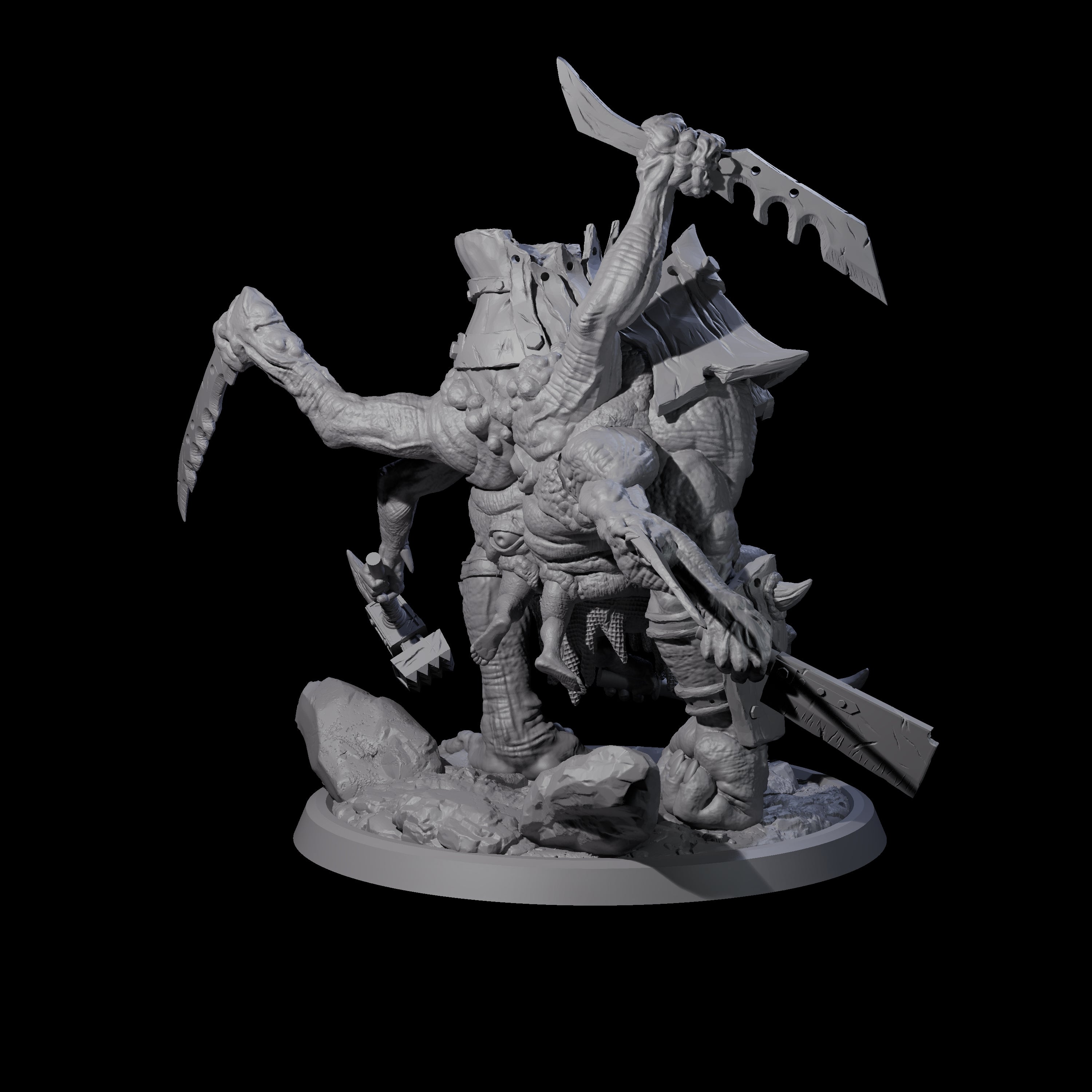 Sewn Together Troll Mishmash Miniature for Dungeons and Dragons, Pathfinder or other TTRPGs