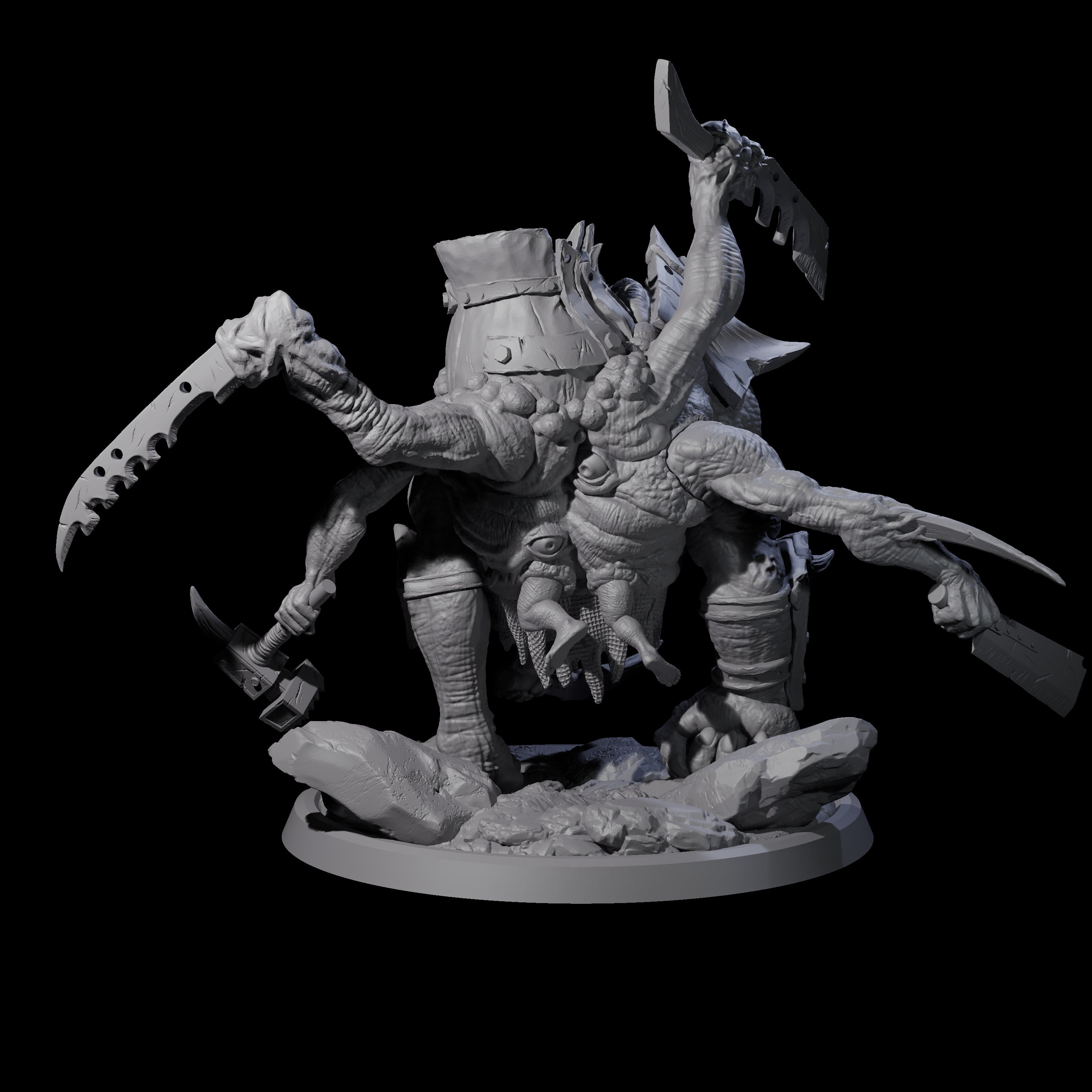 Sewn Together Troll Mishmash Miniature for Dungeons and Dragons, Pathfinder or other TTRPGs